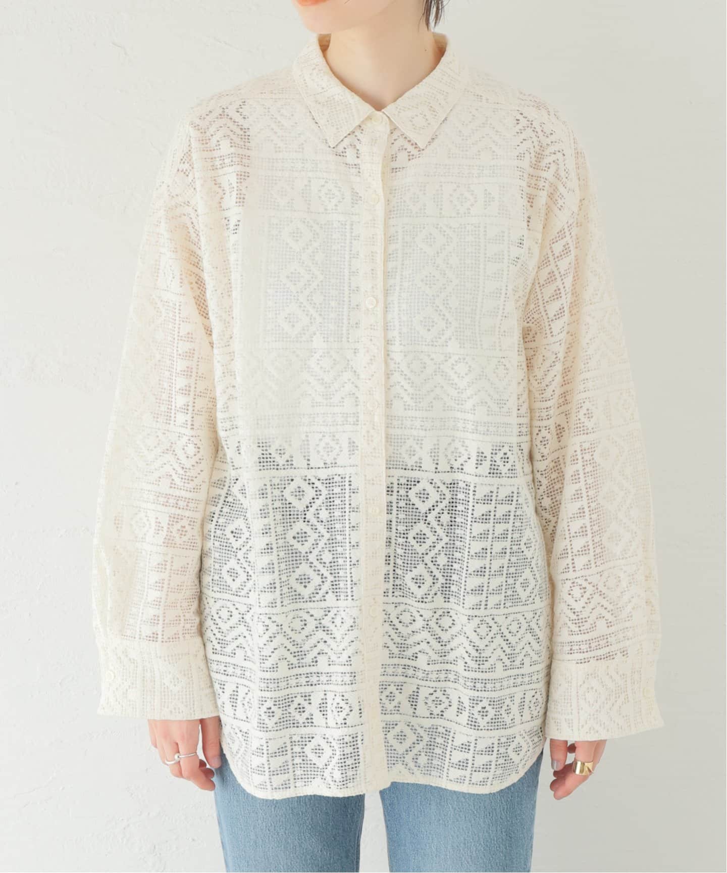 【美品】Craft lace シャツ◆