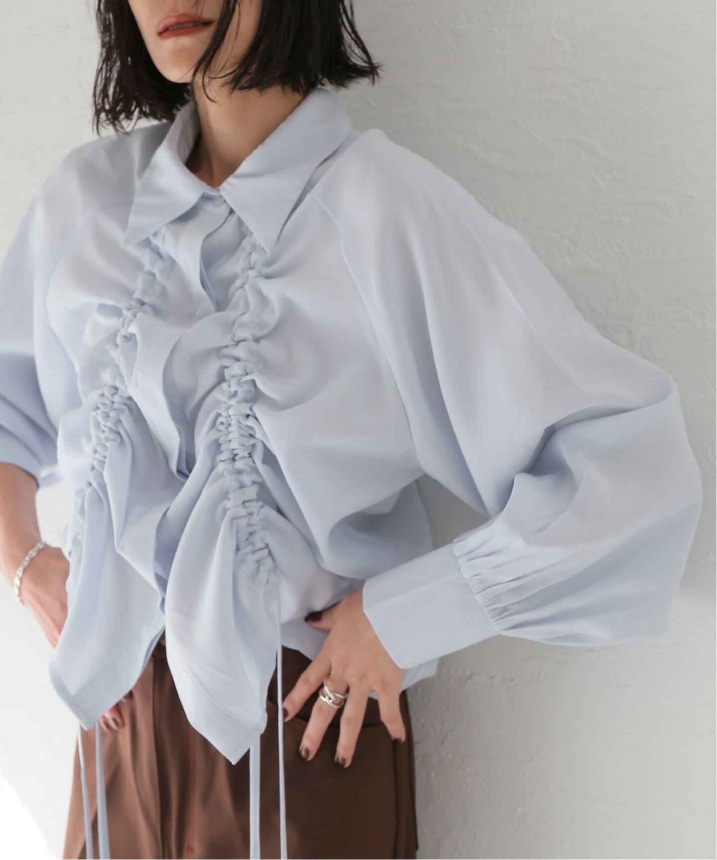 GHOSPELL/ゴスペル】 Delphi Drawstring Shirt：シャツ（シャツ 