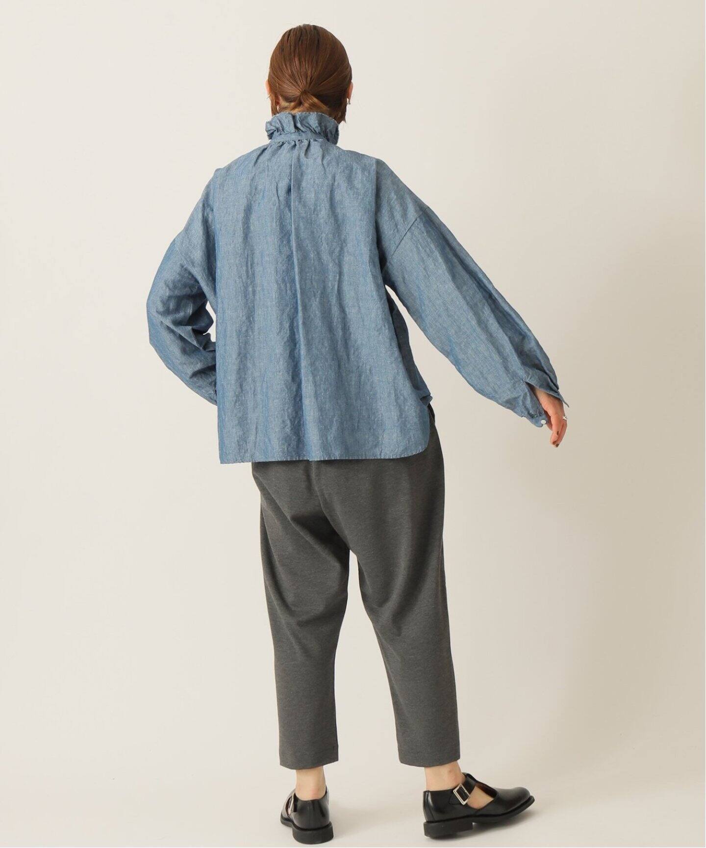 追加》CLシャンブレー フリルブラウス（シャツ／ブラウス）｜journal  