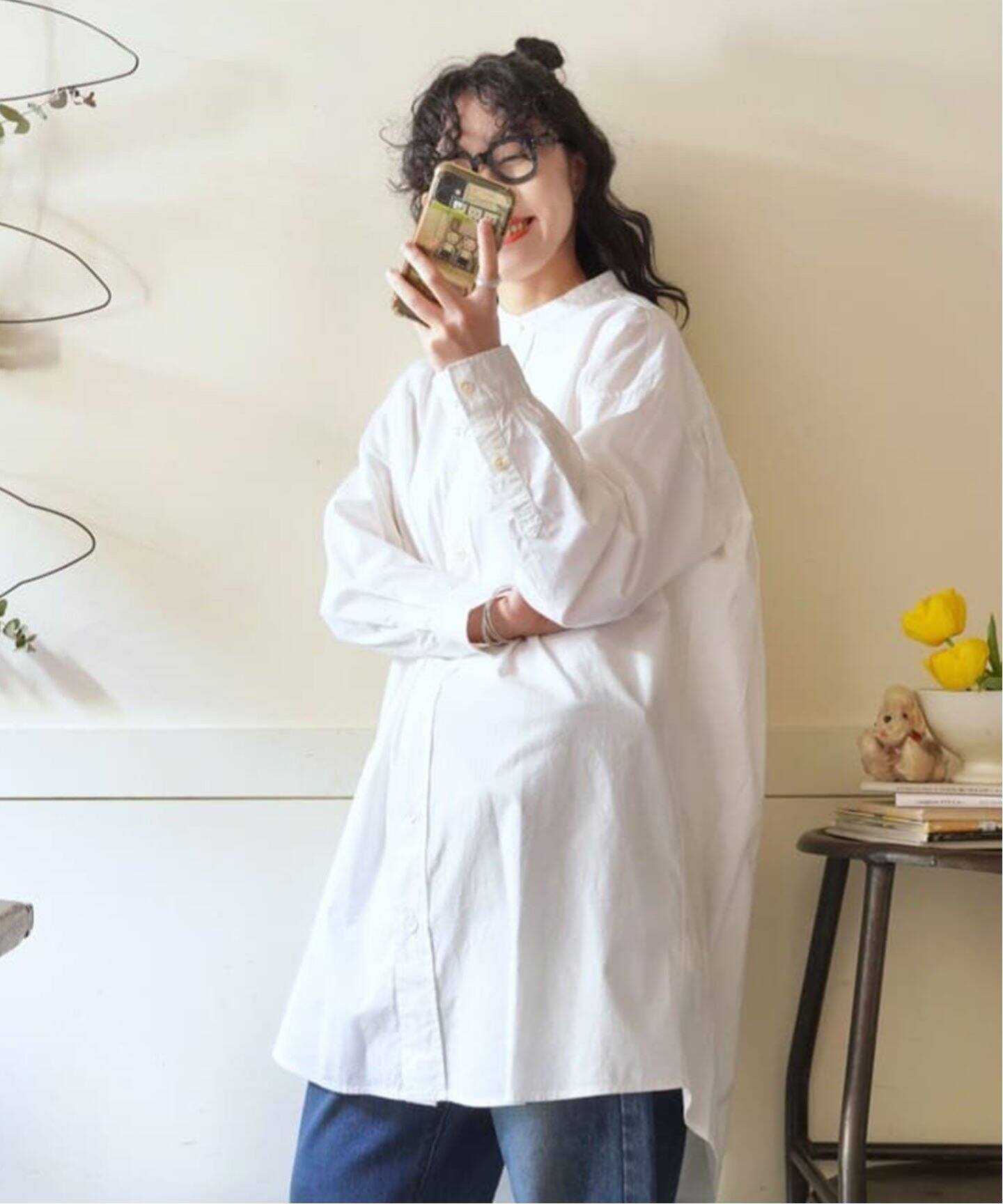 ポプリン スタンドシャツ（シャツ／ブラウス）｜journal standard luxe 