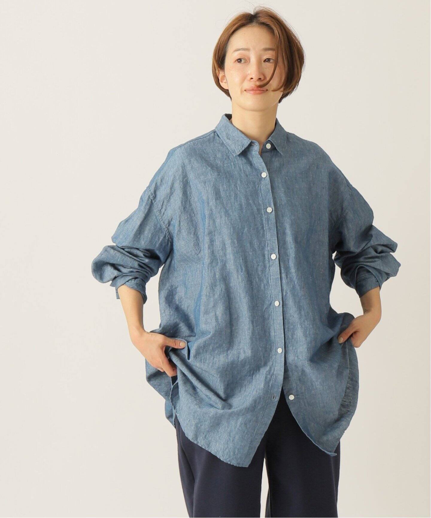 追加》CLシャンブレー レギュラーカラー-Big-シャツ（シャツ／ブラウス 