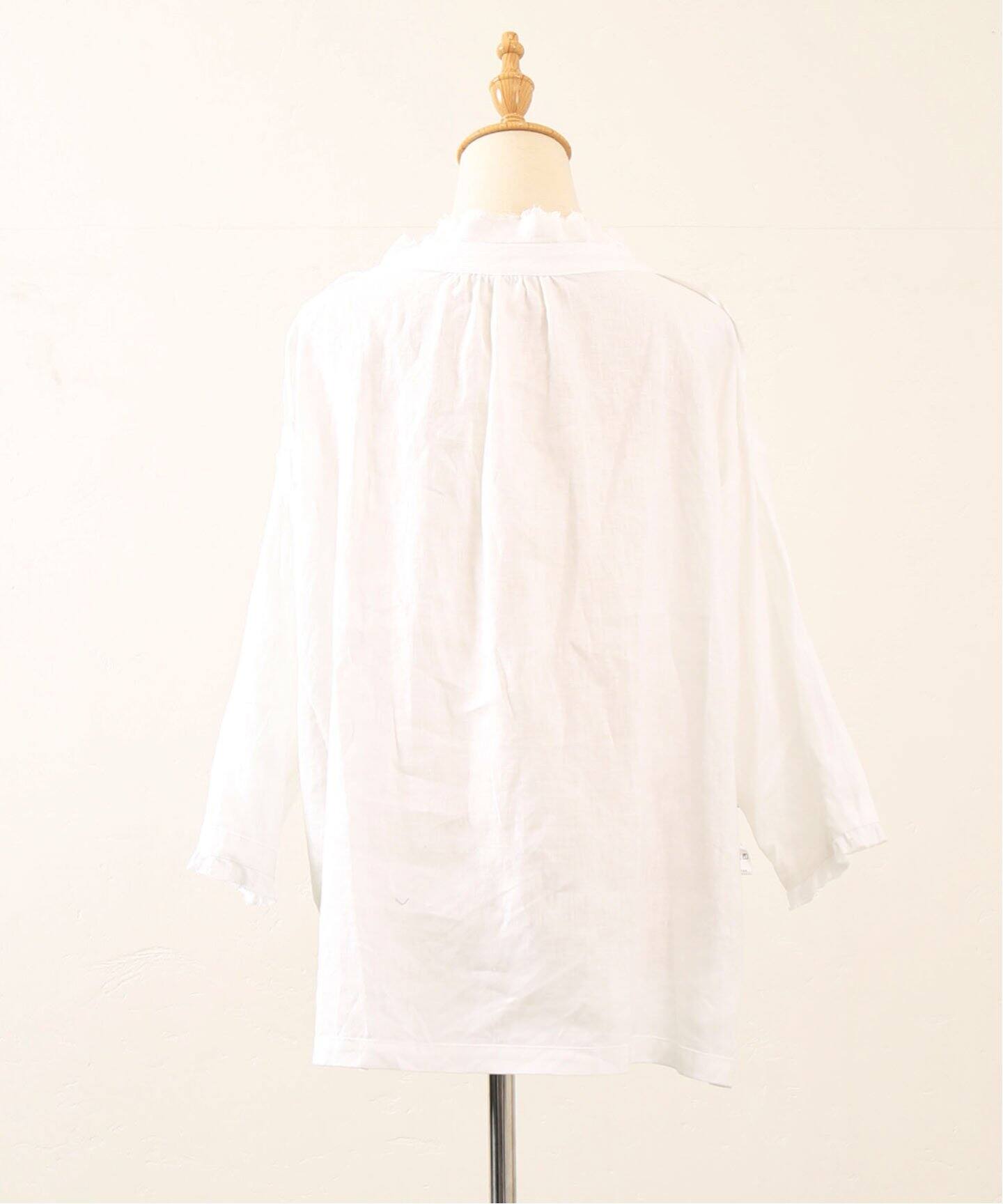 ソフトリネン タックフリルプルブラウス（シャツ／ブラウス）｜journal  