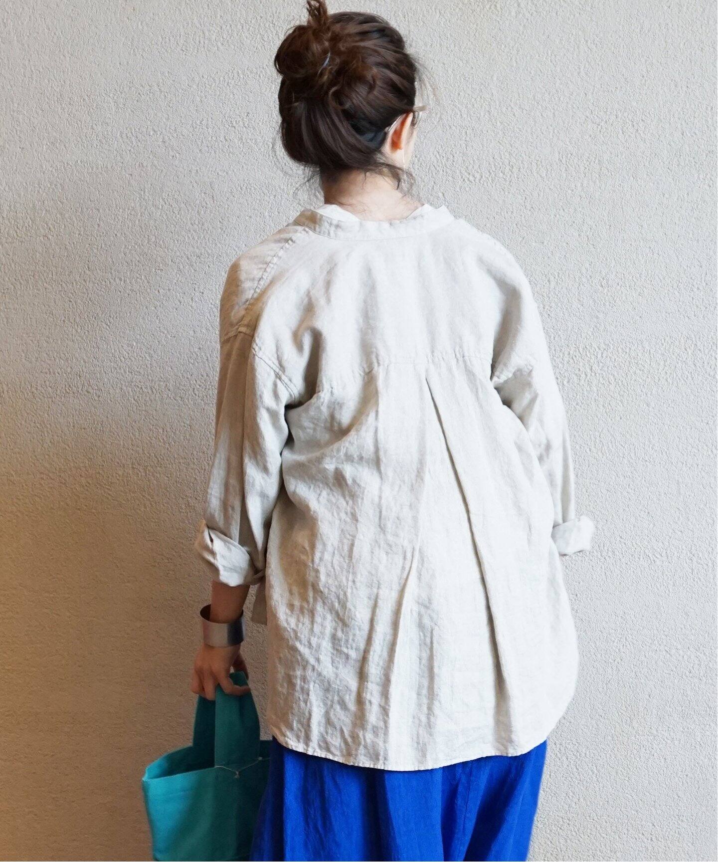 60リネン スタンドカラーシャツ（シャツ／ブラウス）｜journal 