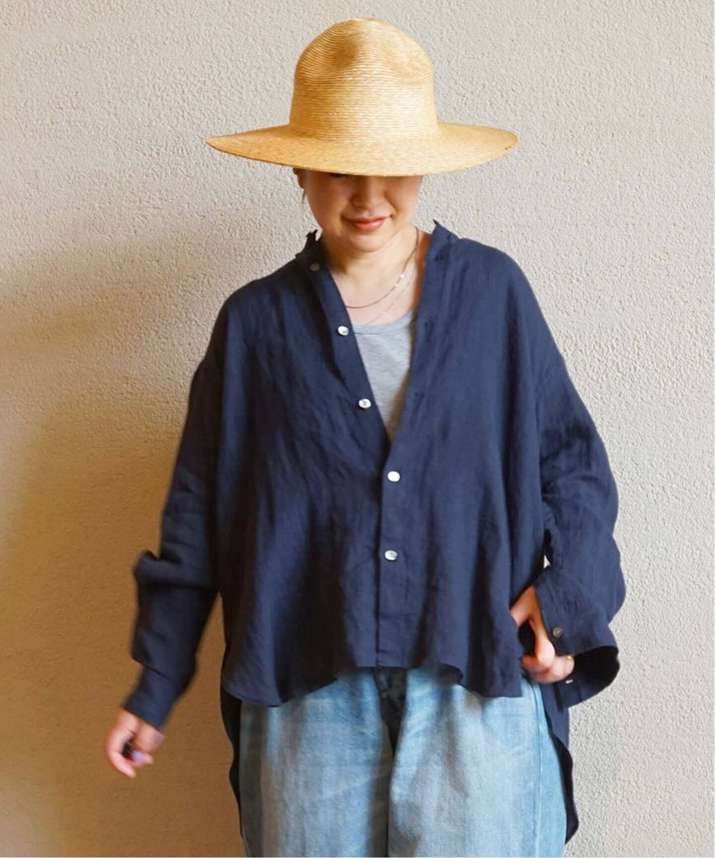 60リネン スタンドカラーシャツ（シャツ／ブラウス）｜journal 