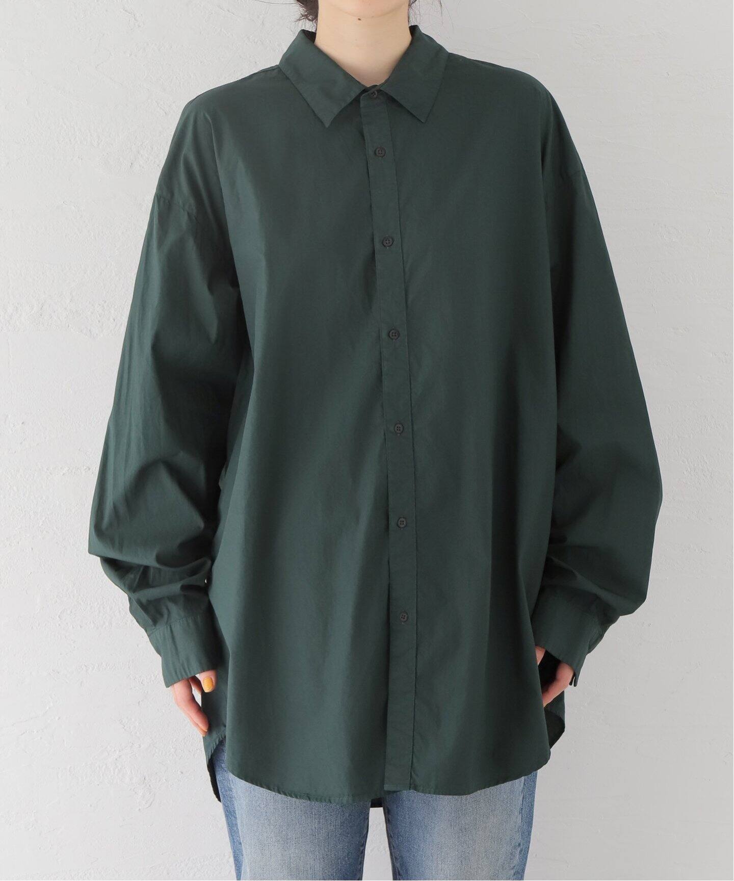 ATON/エイトン】 COTTON LAWN OVERSIZED SHIRT（シャツ／ブラウス 