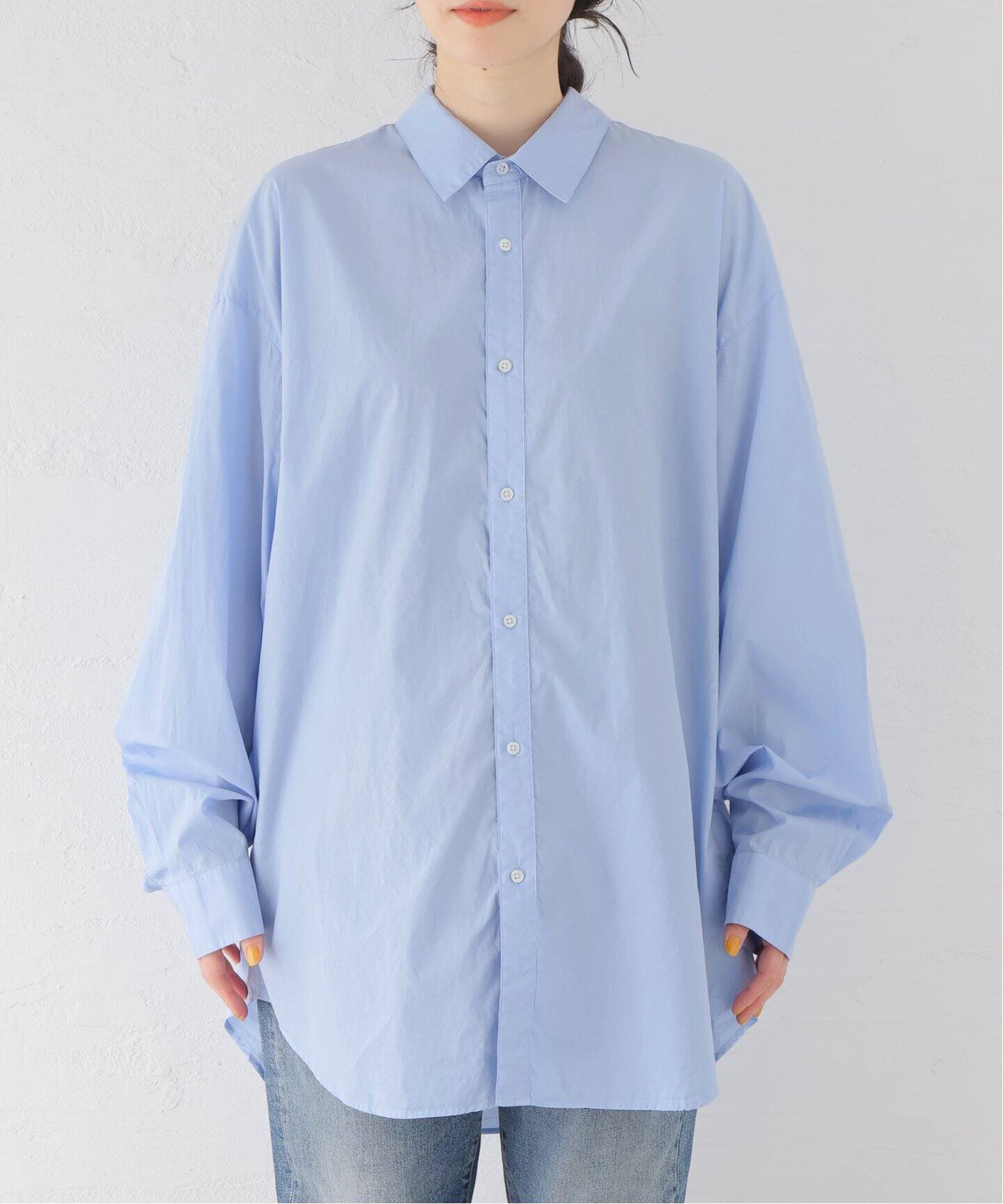 ATON/エイトン】 COTTON LAWN OVERSIZED SHIRT（シャツ／ブラウス 