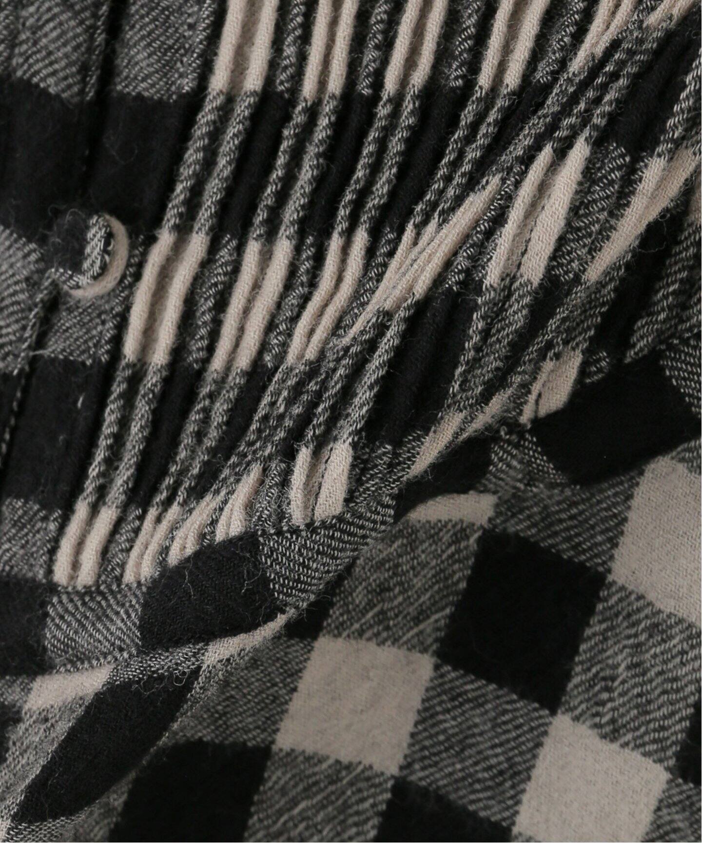 □【maison de soil/メゾン ド ソイル】 WOOL BIG GINGHAM LONG SHI 