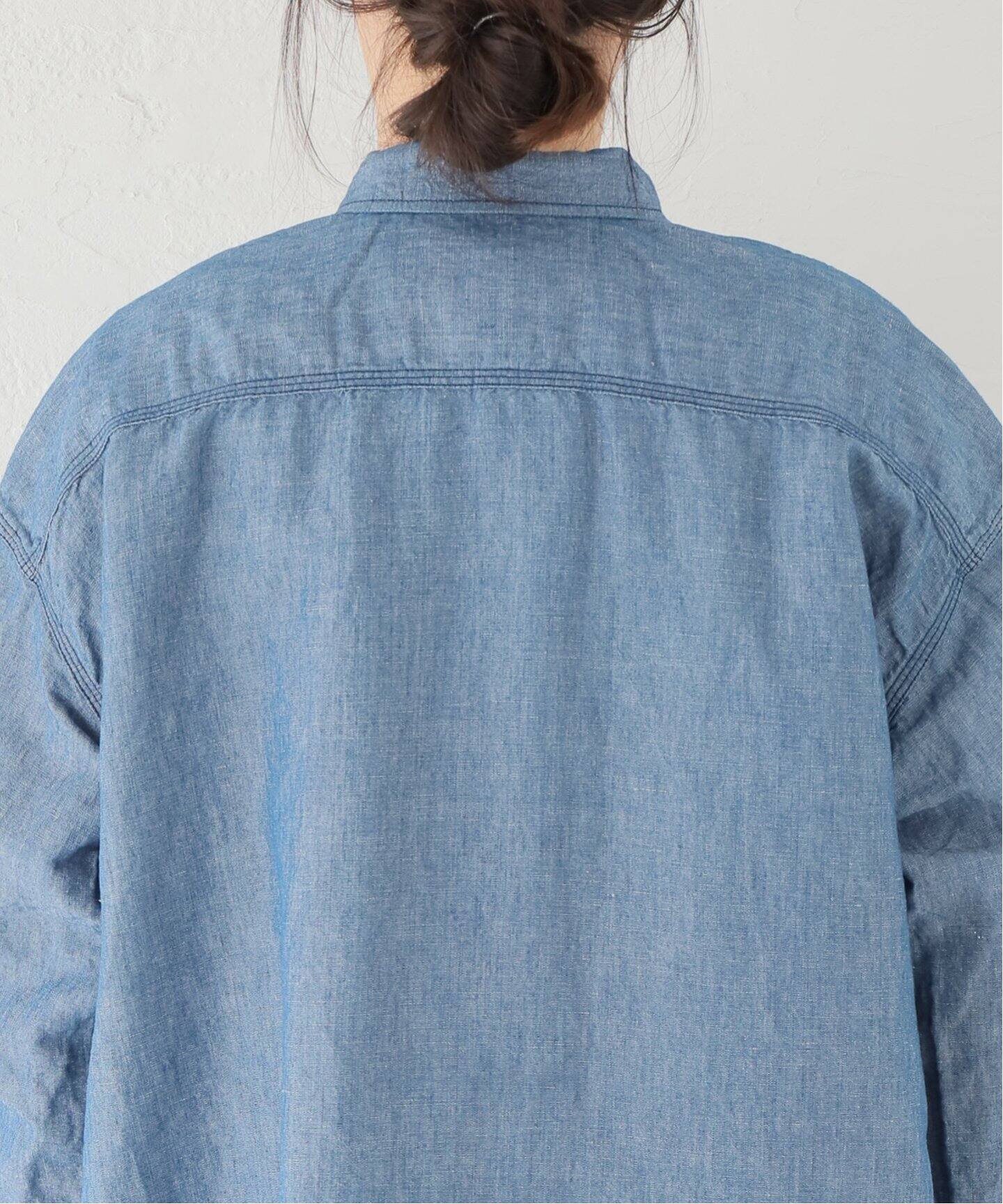 ARMEN/アーメン】CO/LI CHAMBRAY LONG SHIRT（シャツ／ブラウス 