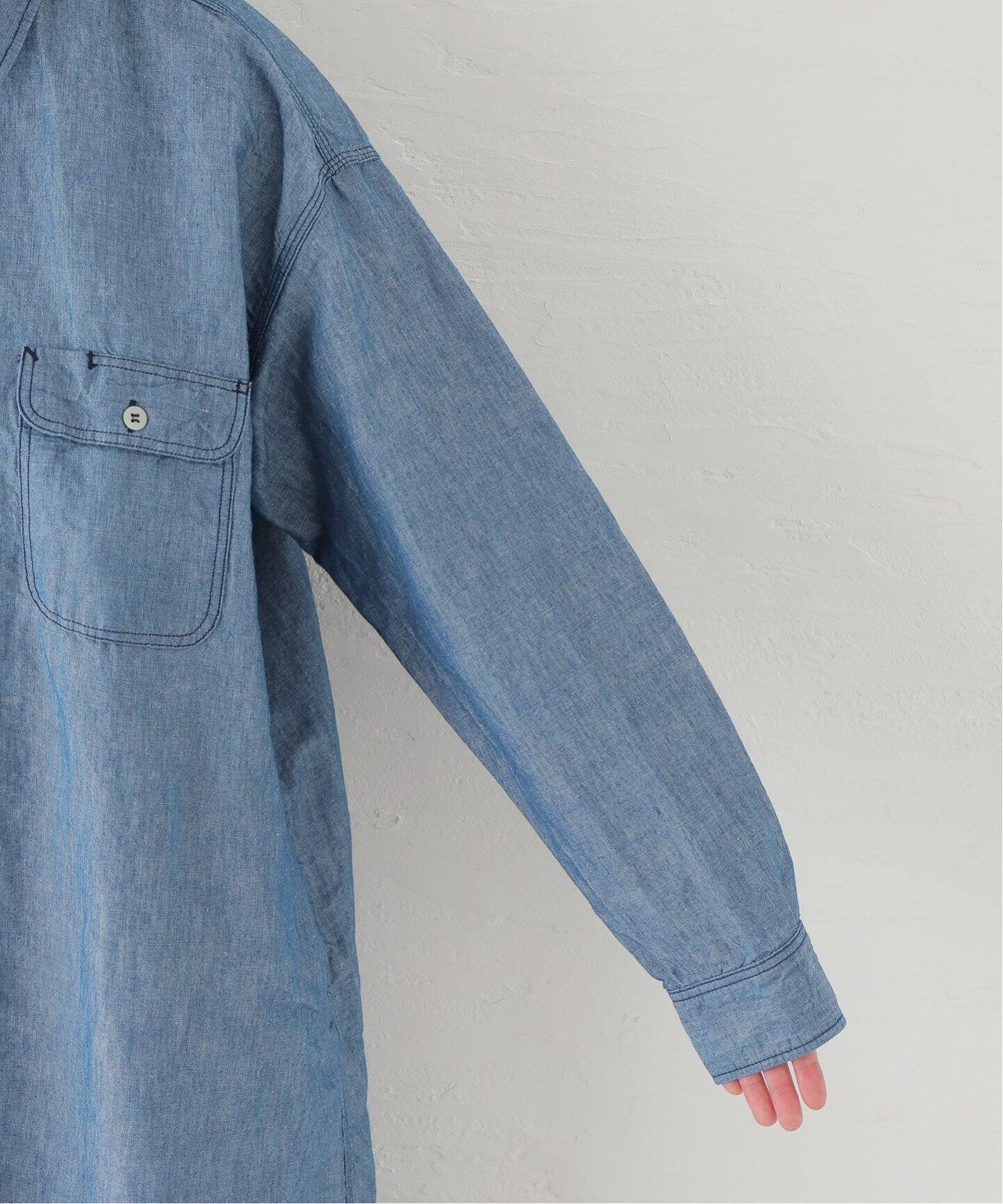 ARMEN/アーメン】CO/LI CHAMBRAY LONG SHIRT（シャツ／ブラウス 