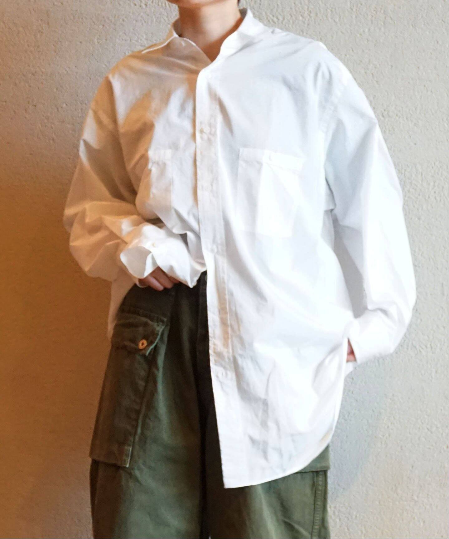 ヘリル HERILL SUVIN STAND ハマら COLLAR SHIRTS