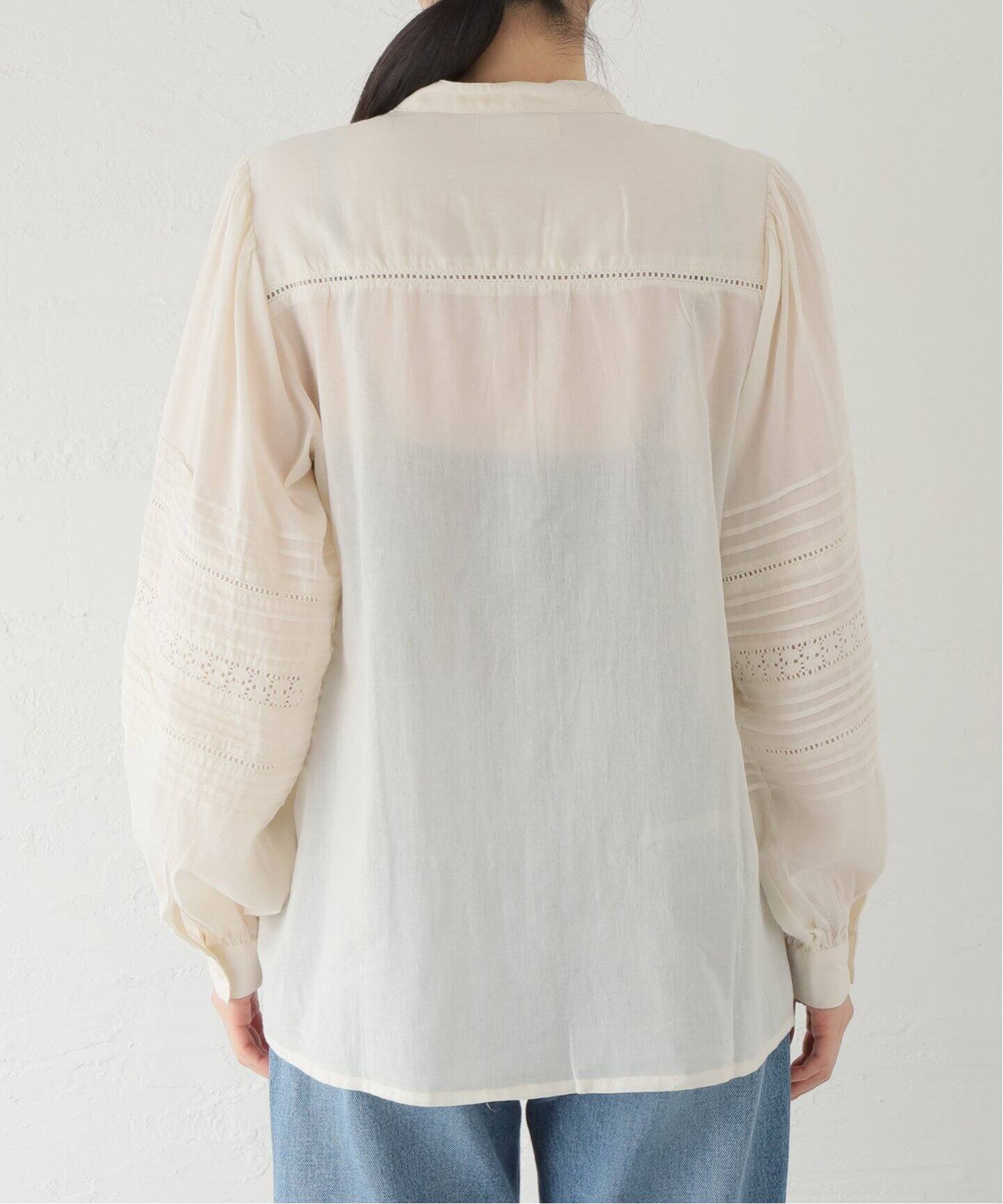 MAISON HOTEL / メゾンホテル】 PINTUCK OPEN BLOUSE（シャツ 