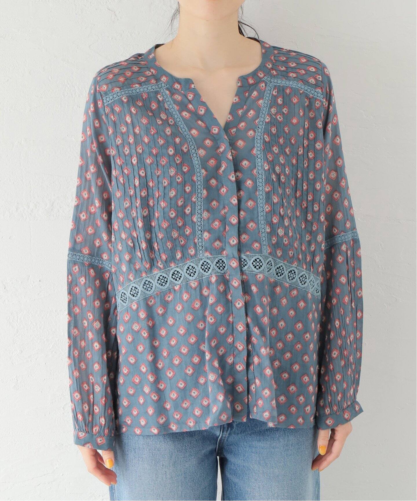 MAISON HOTEL / メゾンホテル】 PINTUCK V/N OPEN BLOUSE（シャツ 
