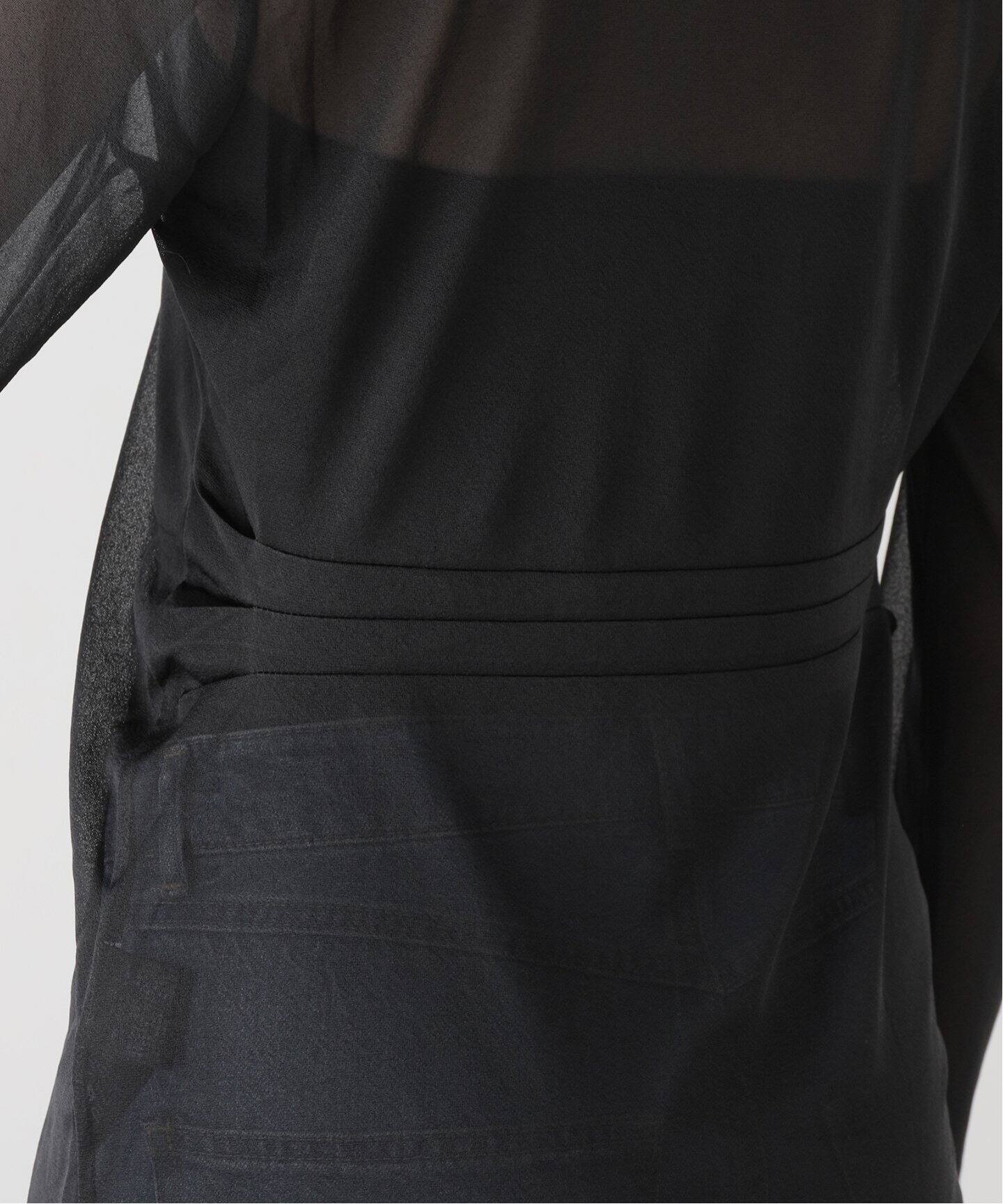 TIBI/ティビ】SHEER GAUZE LONGSLEEVE TOP（シャツ／ブラウス  