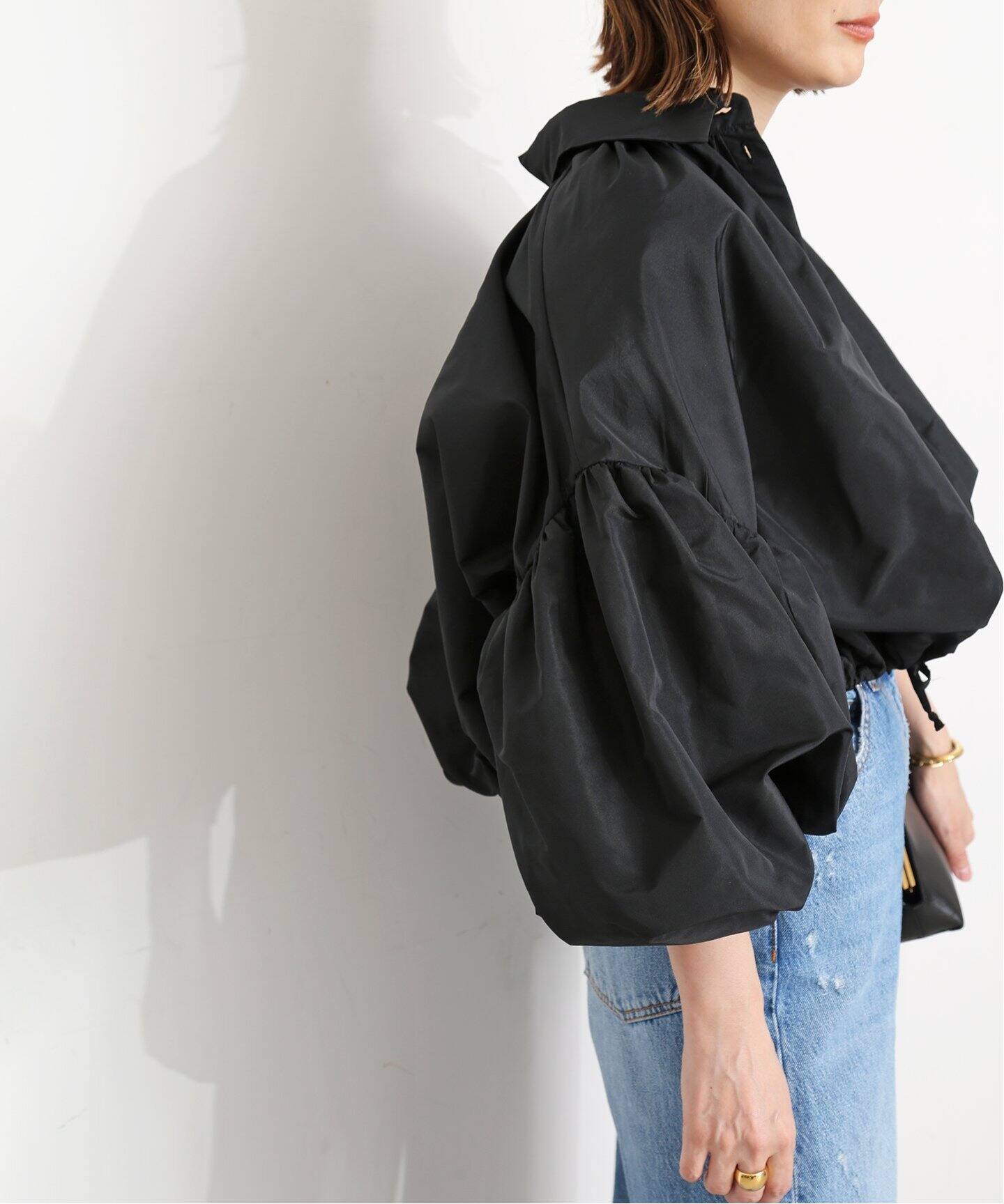 MSGM エムエスジーエム ブラウス 40(M位) 青x黒x白(チェック) 写し取る  