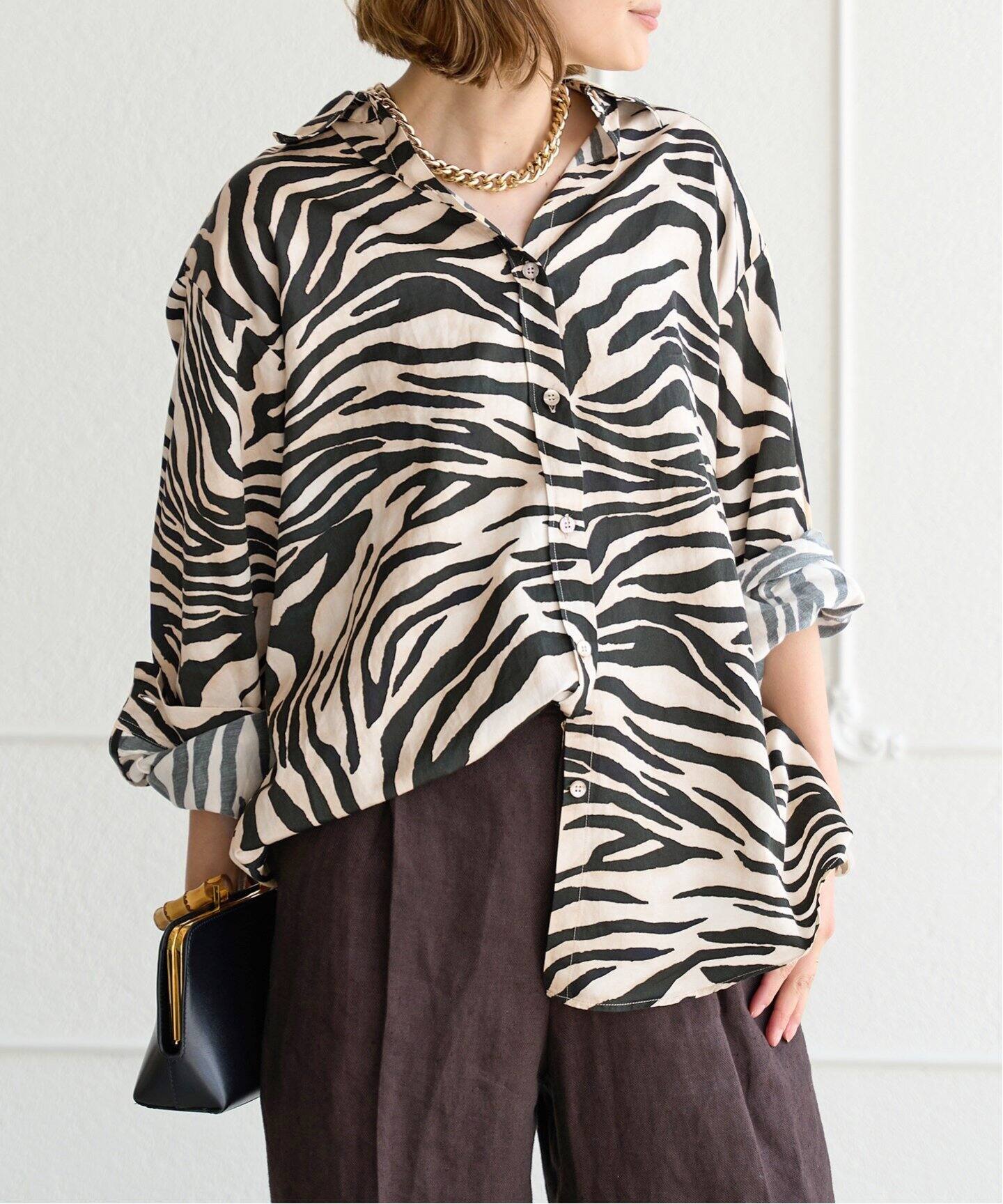 FORTE_FORTE/フォルテフォルテ】ゼブラ シャツ（シャツ  