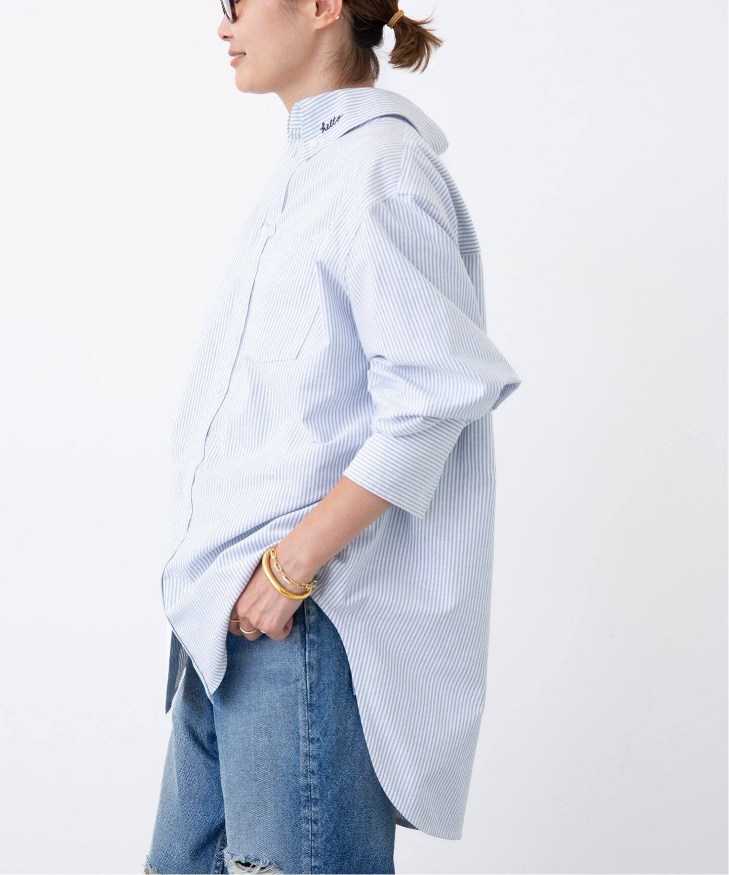 MADISONBLUE / マディソンブルー】 SWING TWISTED シャツ OX STRIPE 