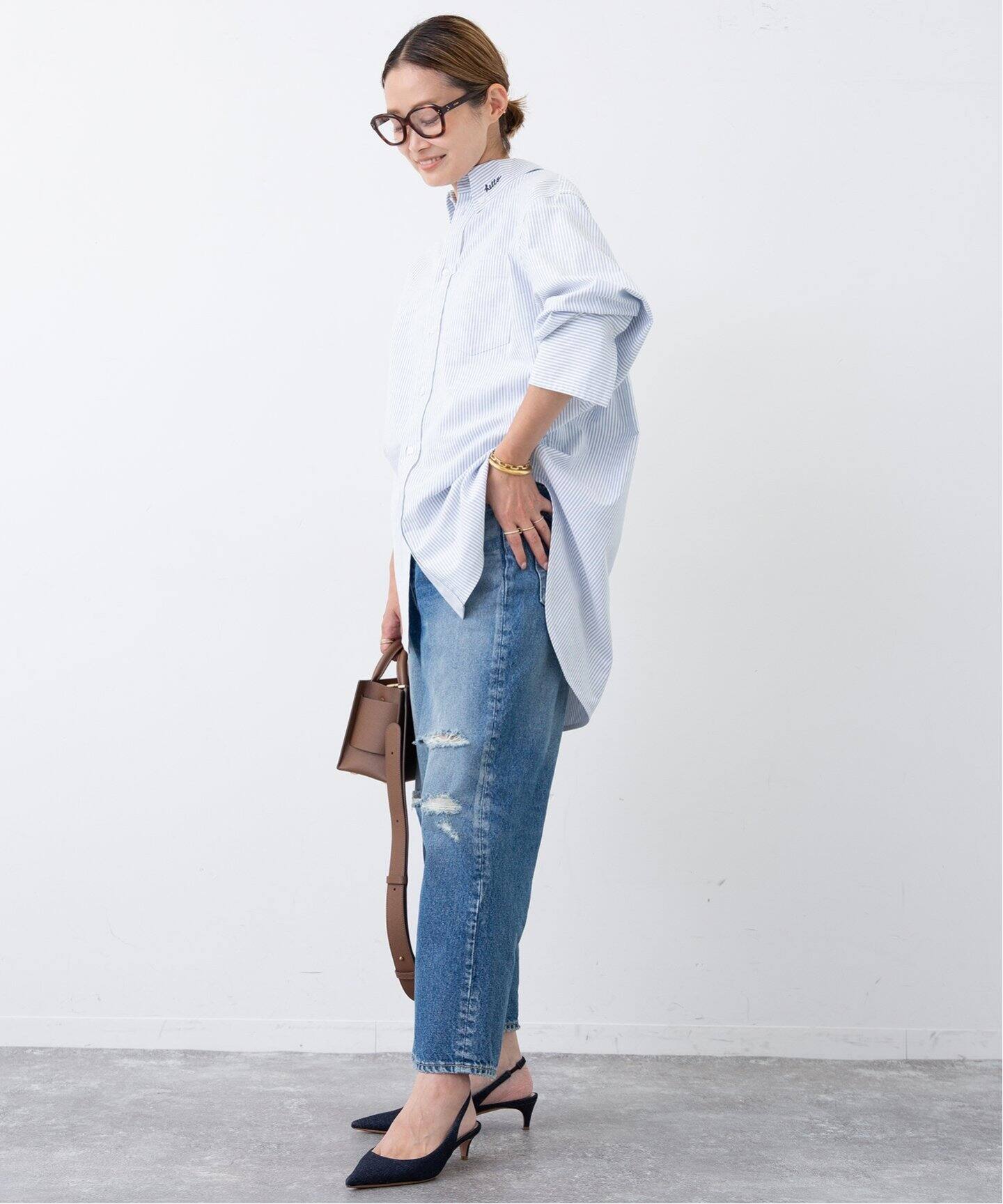 マディソンブルー SWING TWISTED シャツ OX STRIPE