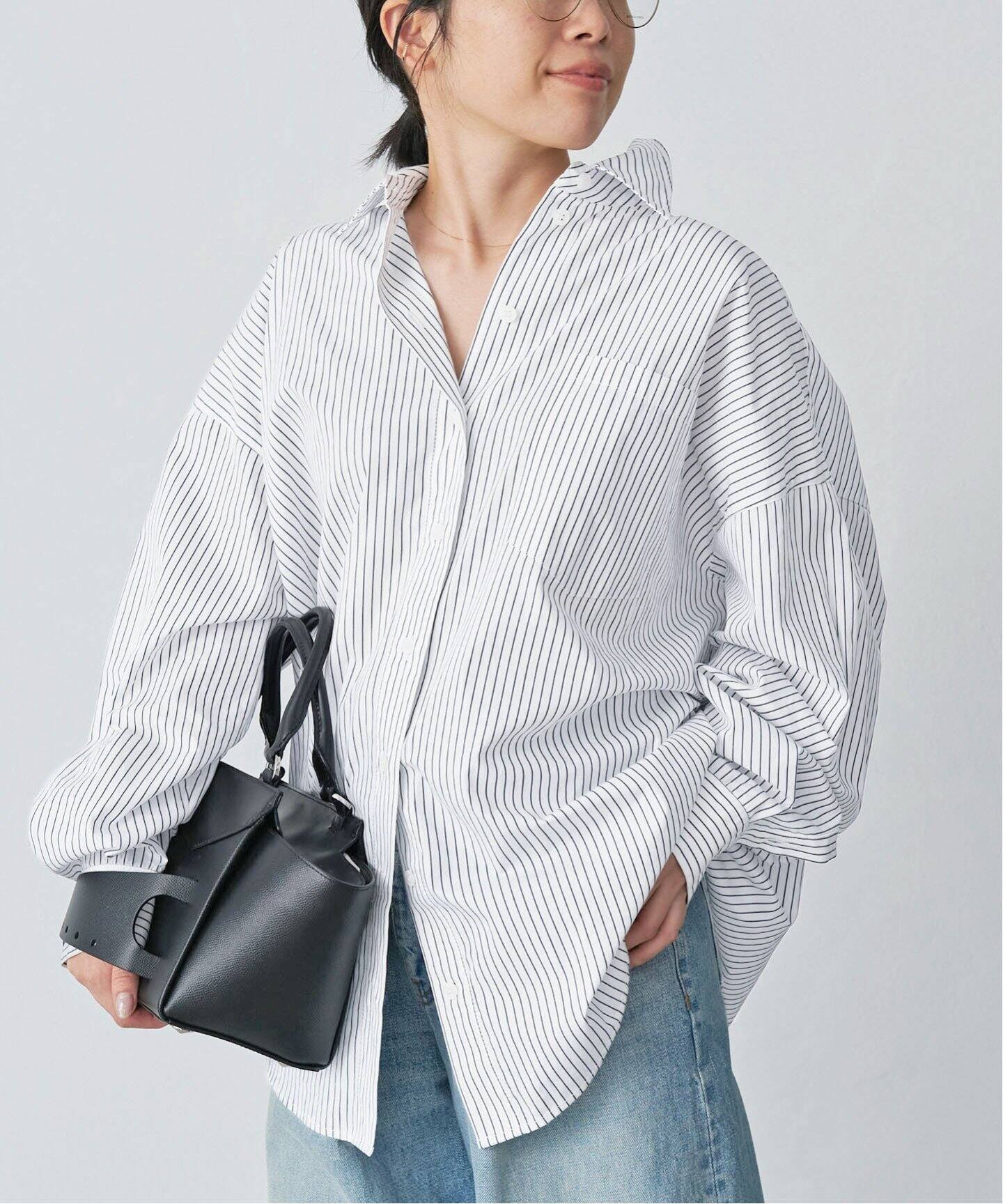 OVAL SQUARE / オーヴァルスクエア】 STRIPE シャツ（シャツ／ブラウス  