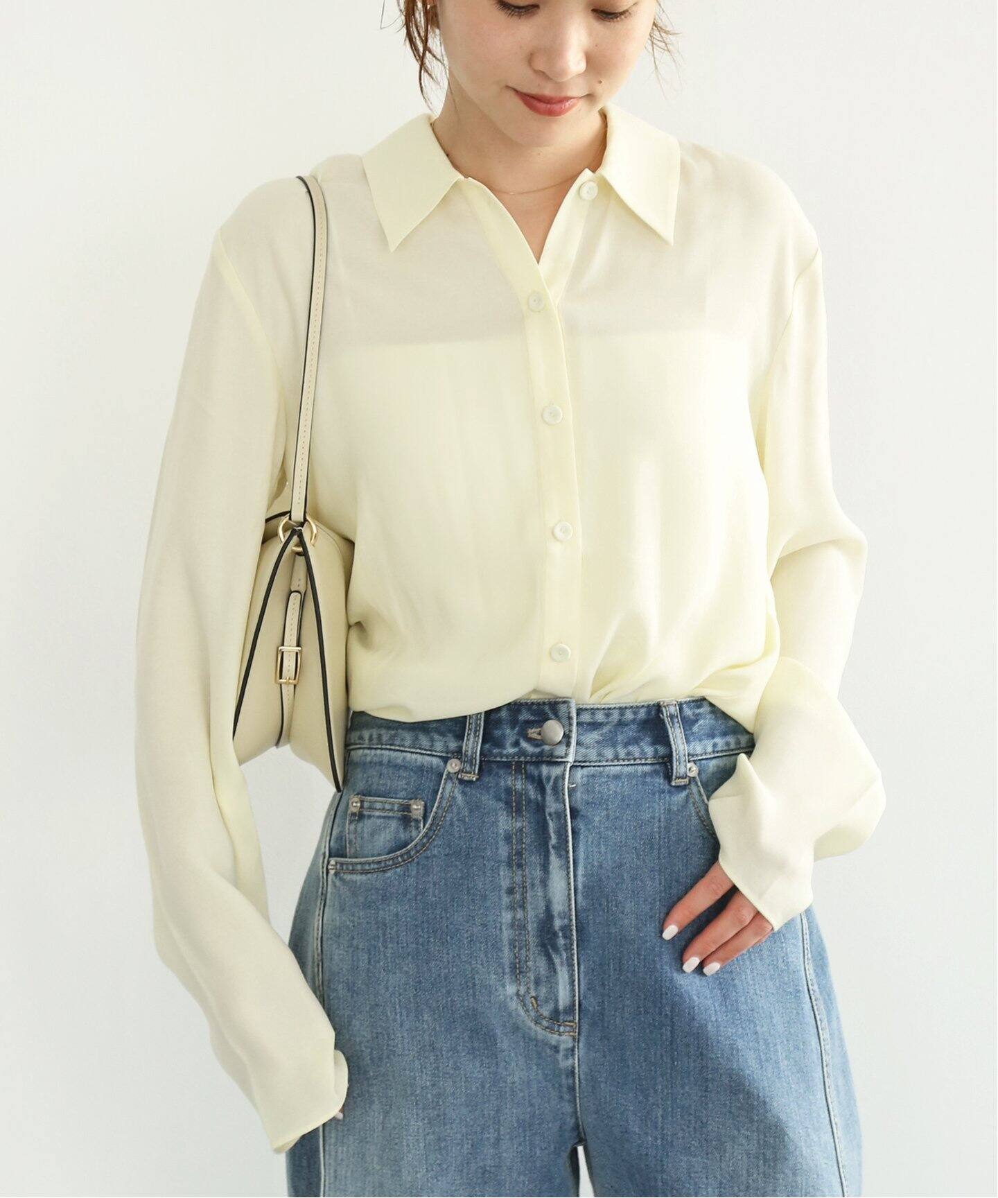 Tibi/ティビ】FEATHER WEIGHT スリムシャツ（シャツ／ブラウス 