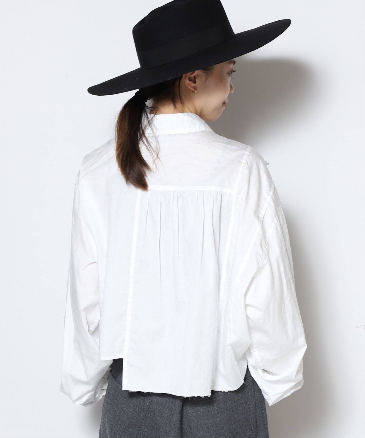 STAND ALONE/スタンド アローン】ASYMMETRICAL CROPPED シャツ（シャツ  