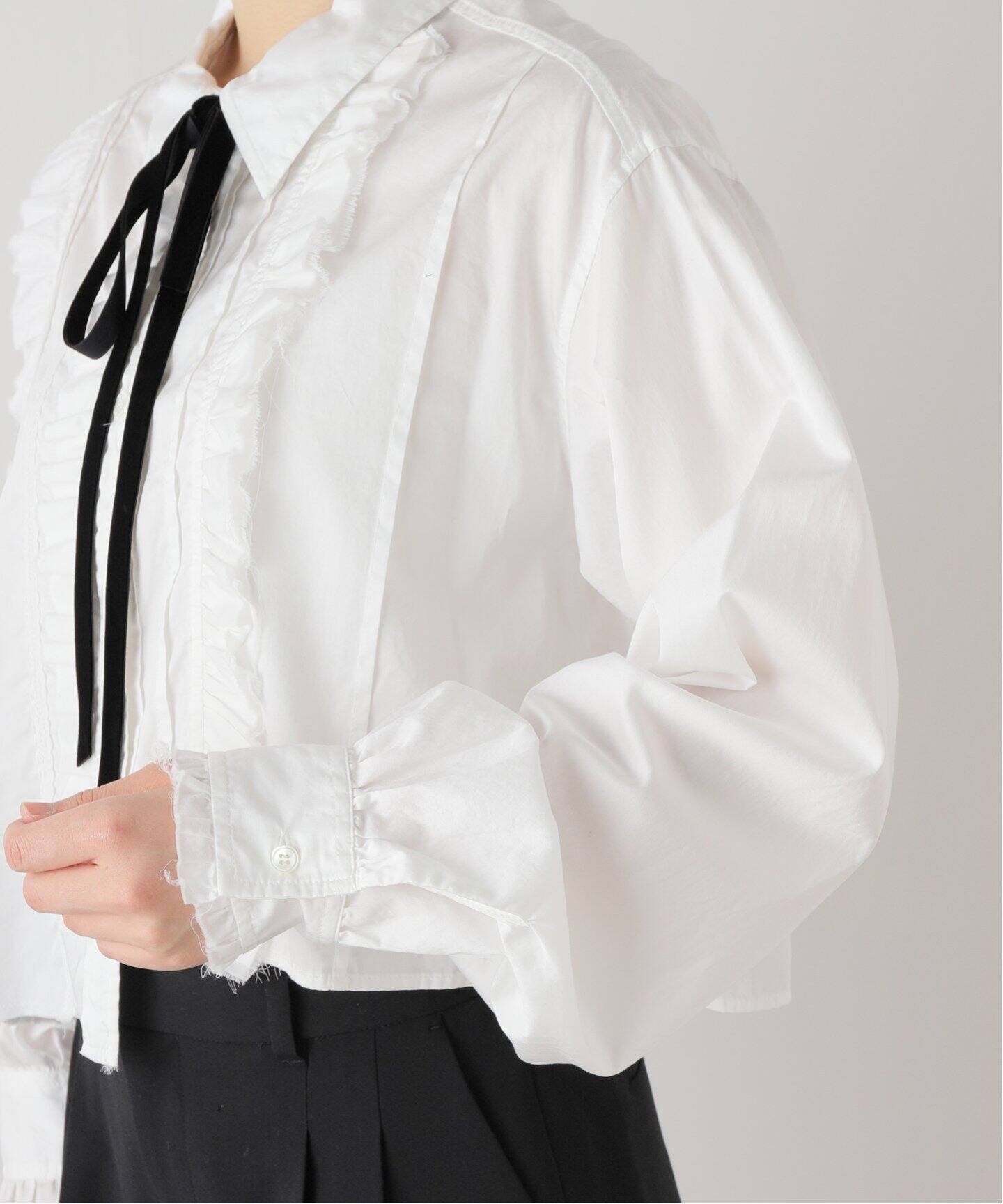 STAND ALONE/スタンド アローン】ASYMMETRICAL CROPPED シャツ（シャツ  