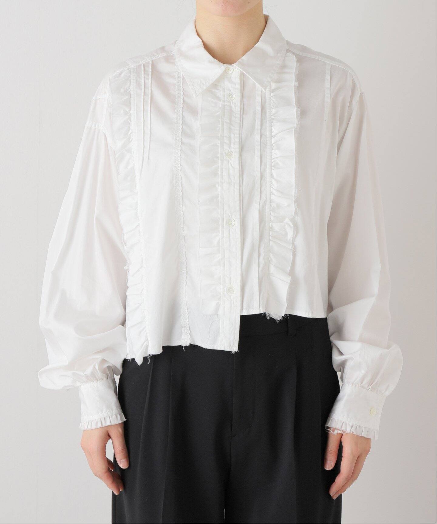 STAND ALONE/スタンド アローン】ASYMMETRICAL CROPPED シャツ（シャツ  