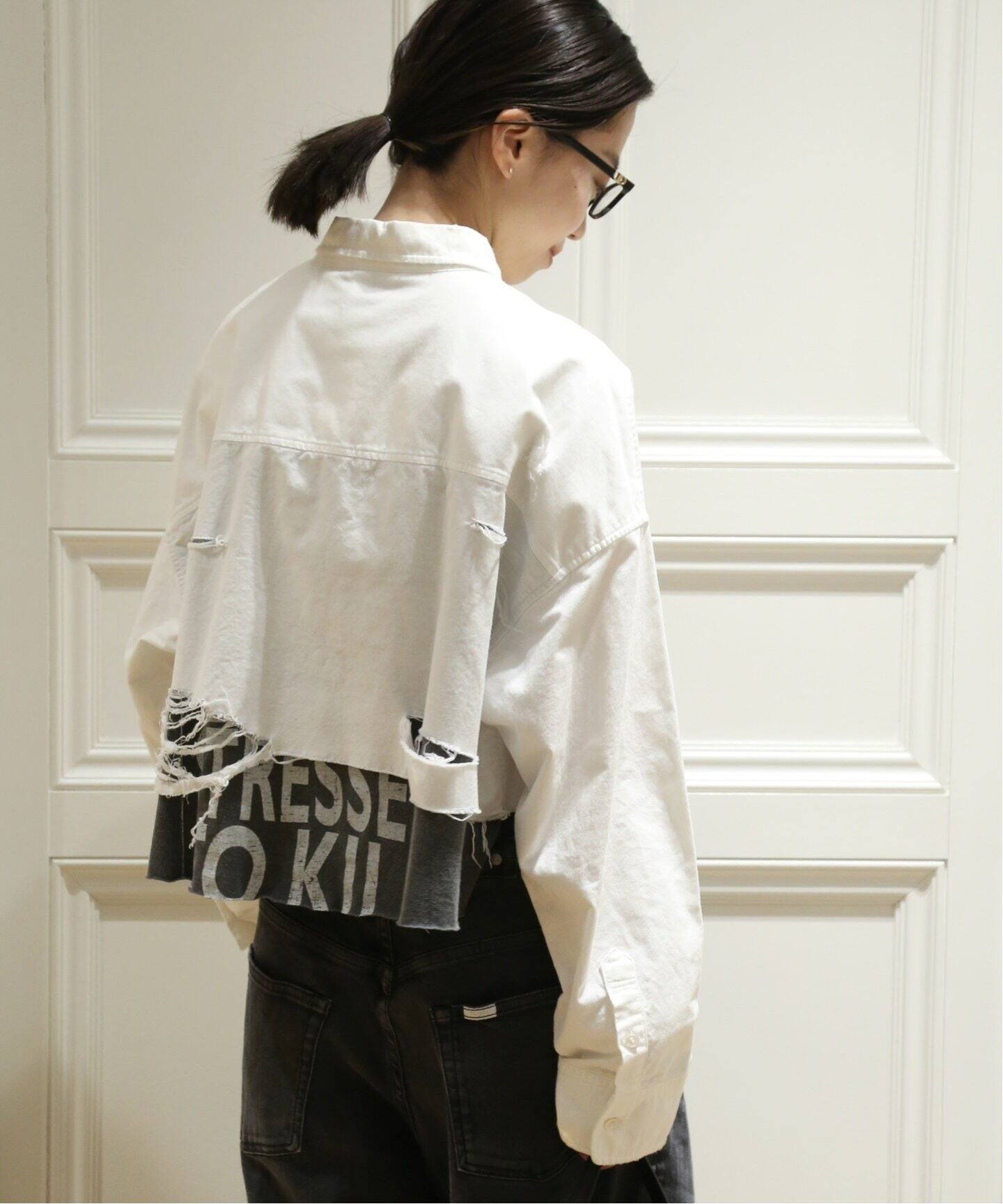 STAND ALONE/スタンド アローン】CROPPED シャツ（シャツ／ブラウス  