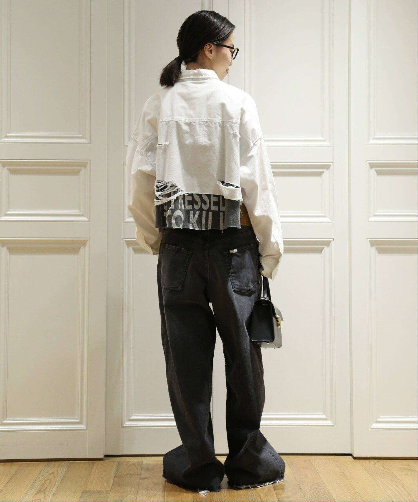 STAND ALONE/スタンド アローン】CROPPED シャツ（シャツ／ブラウス  