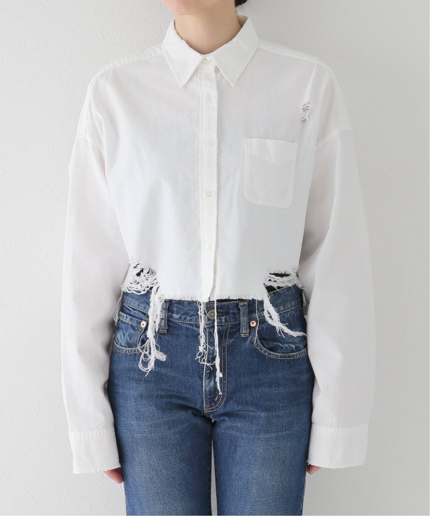 STAND ALONE/スタンド アローン】CROPPED シャツ（シャツ／ブラウス  