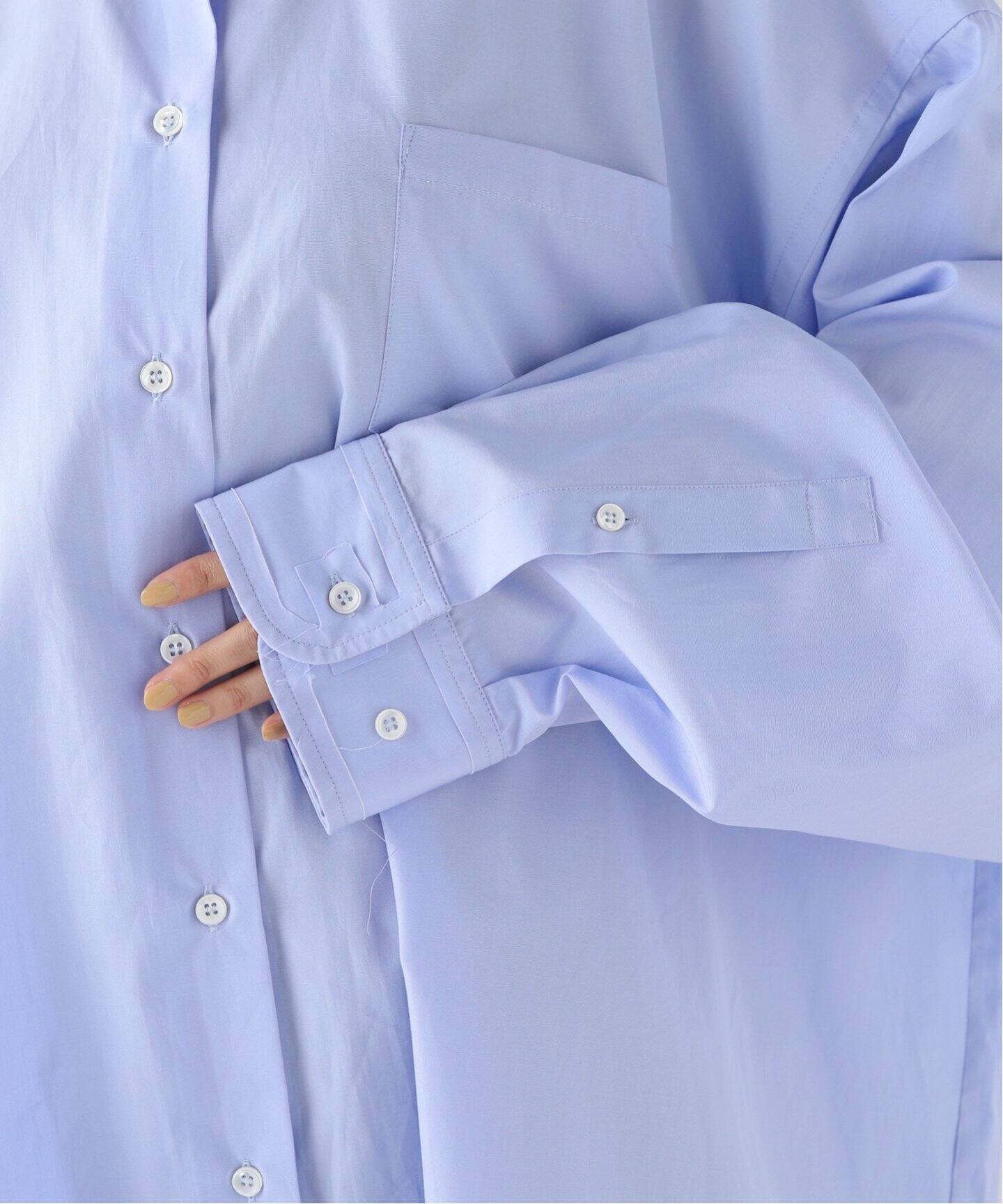 メゾンマルジェラ シャツ 48 可笑しい サックスブルー 