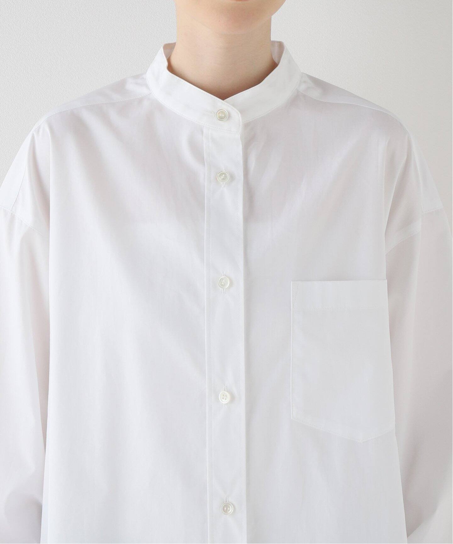 No Collar Long Shirt（シャツ／ブラウス）｜L