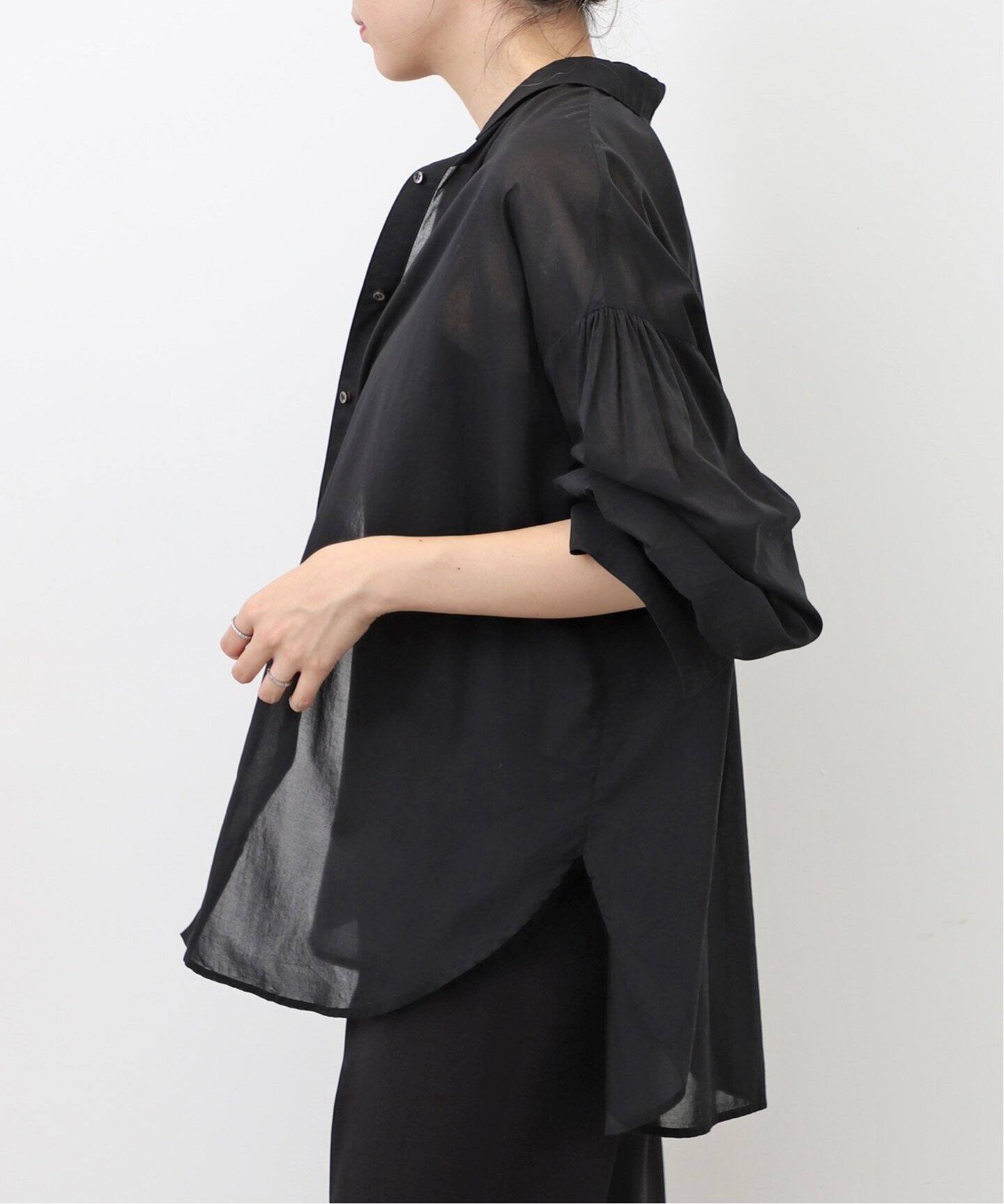 GOOD GRIEF!/グッドグリーフ】 SHEER GATHER COTTON SHIRT（シャツ  