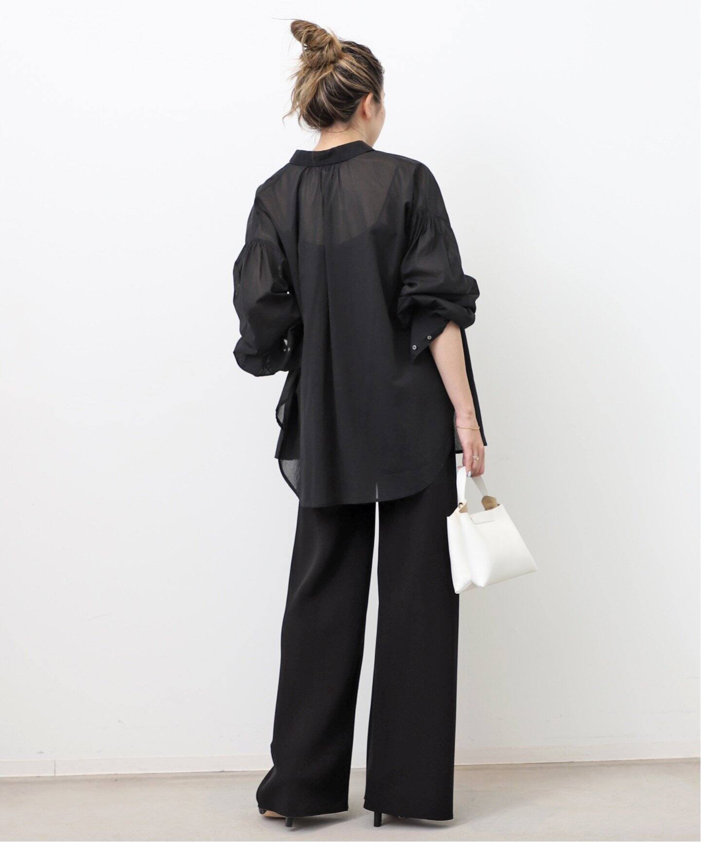 GOOD GRIEF!/グッドグリーフ】 SHEER GATHER COTTON SHIRT（シャツ  
