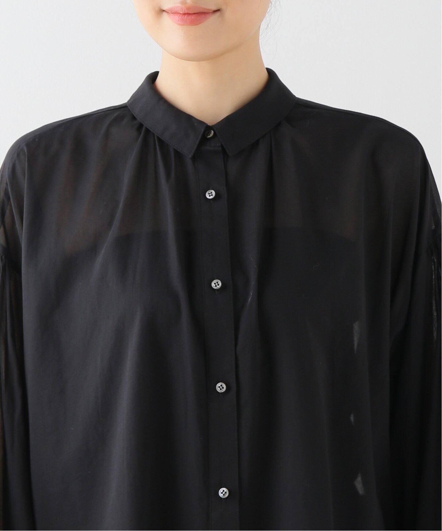 GOOD GRIEF!/グッドグリーフ】 SHEER GATHER COTTON SHIRT（シャツ  