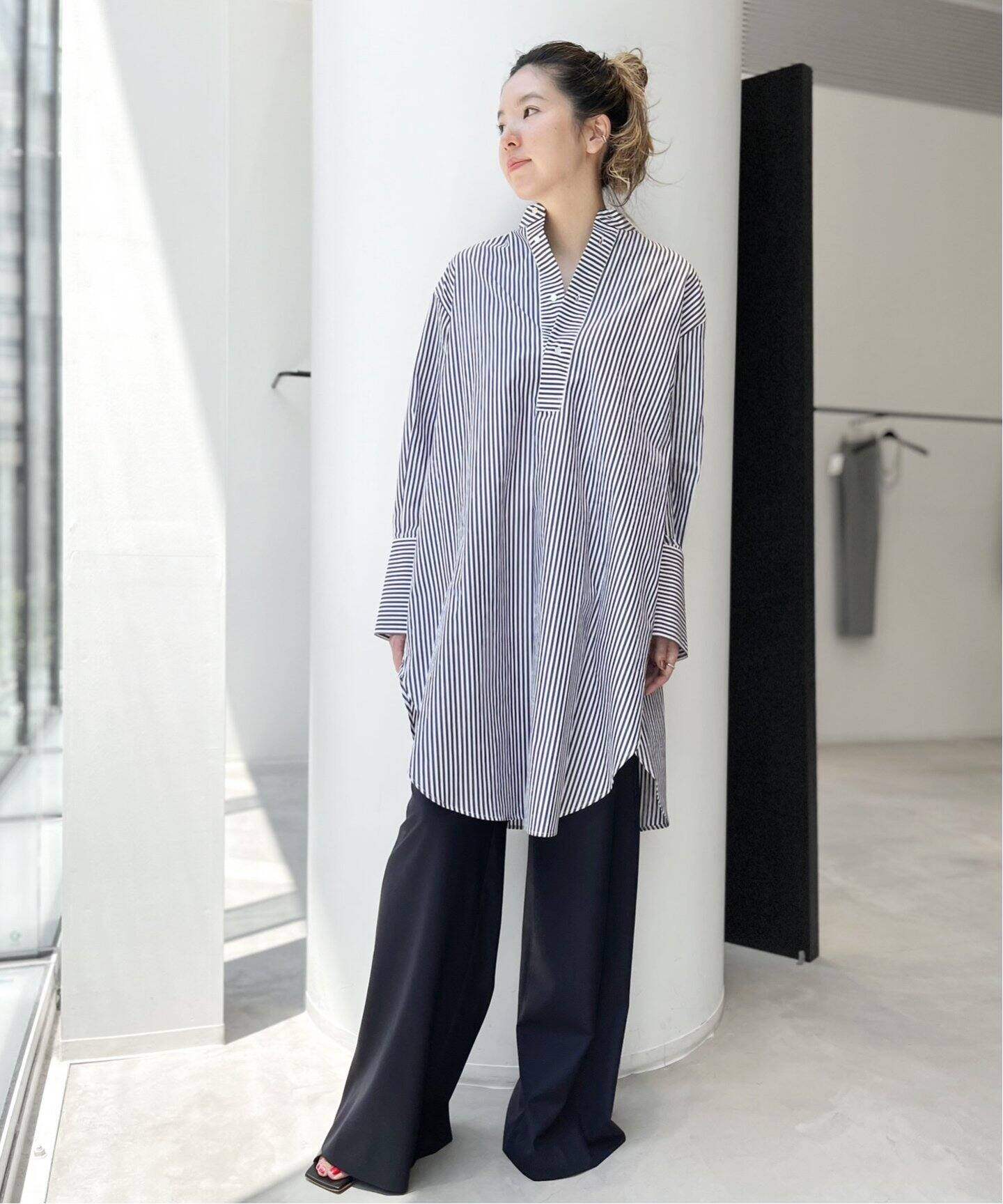 Stripe Long Shirt（シャツ／ブラウス）｜L