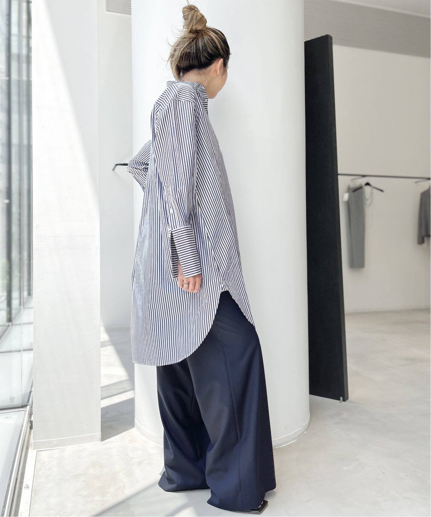 Stripe Long Shirt（シャツ／ブラウス）｜L 