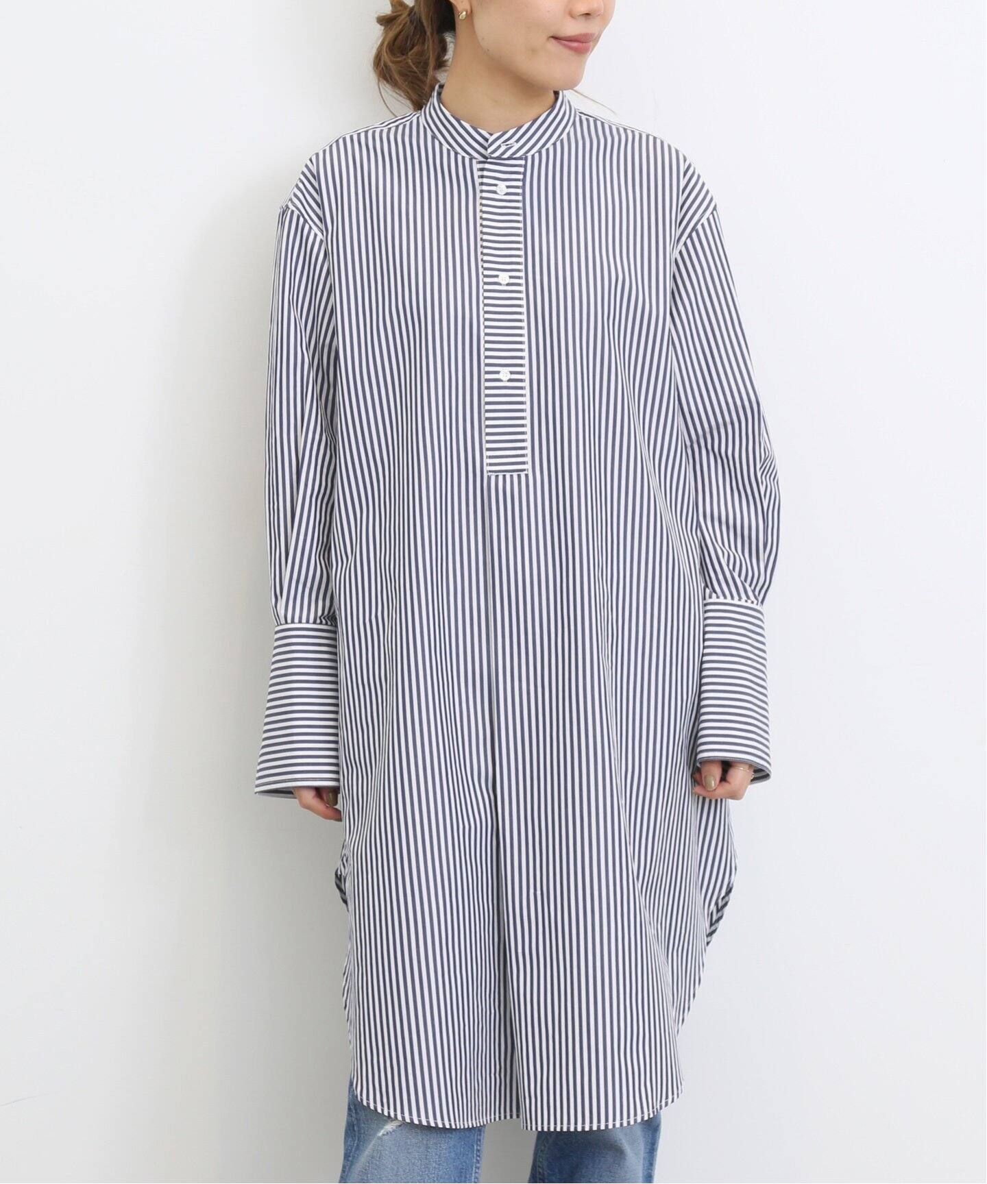 Stripe Long Shirt（シャツ／ブラウス）｜L 