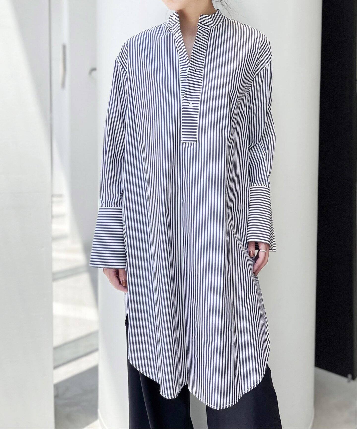 Stripe Long Shirt（シャツ／ブラウス）｜L 