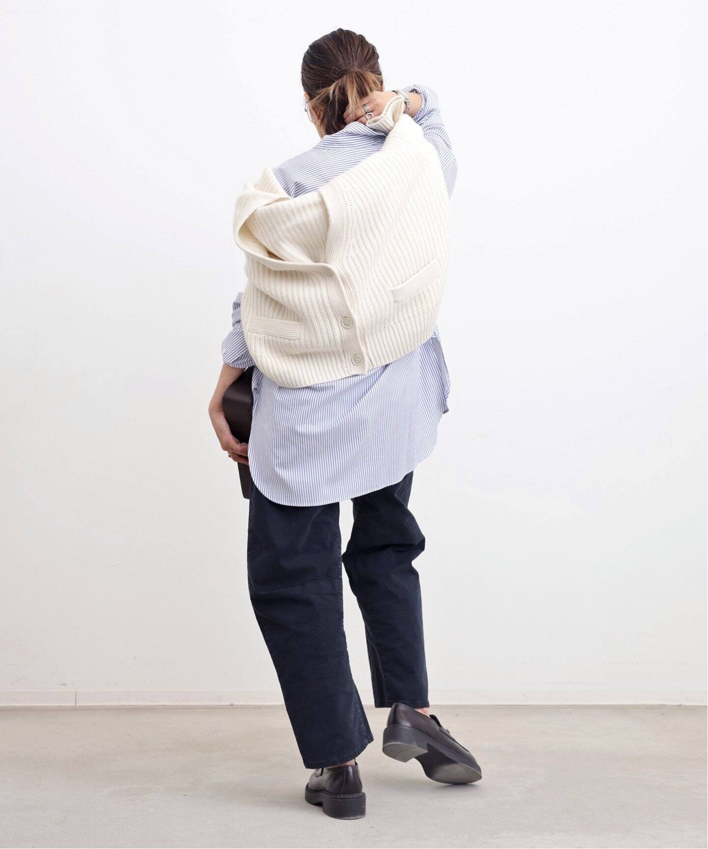 Minimal Flat Stripe Shirt（シャツ／ブラウス）｜L 