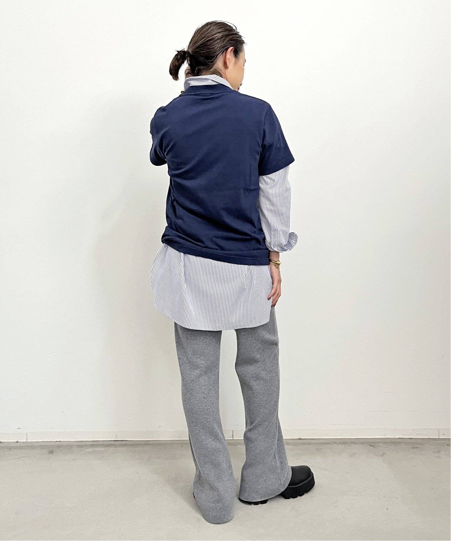 Minimal Flat Stripe Shirt（シャツ／ブラウス）｜L 