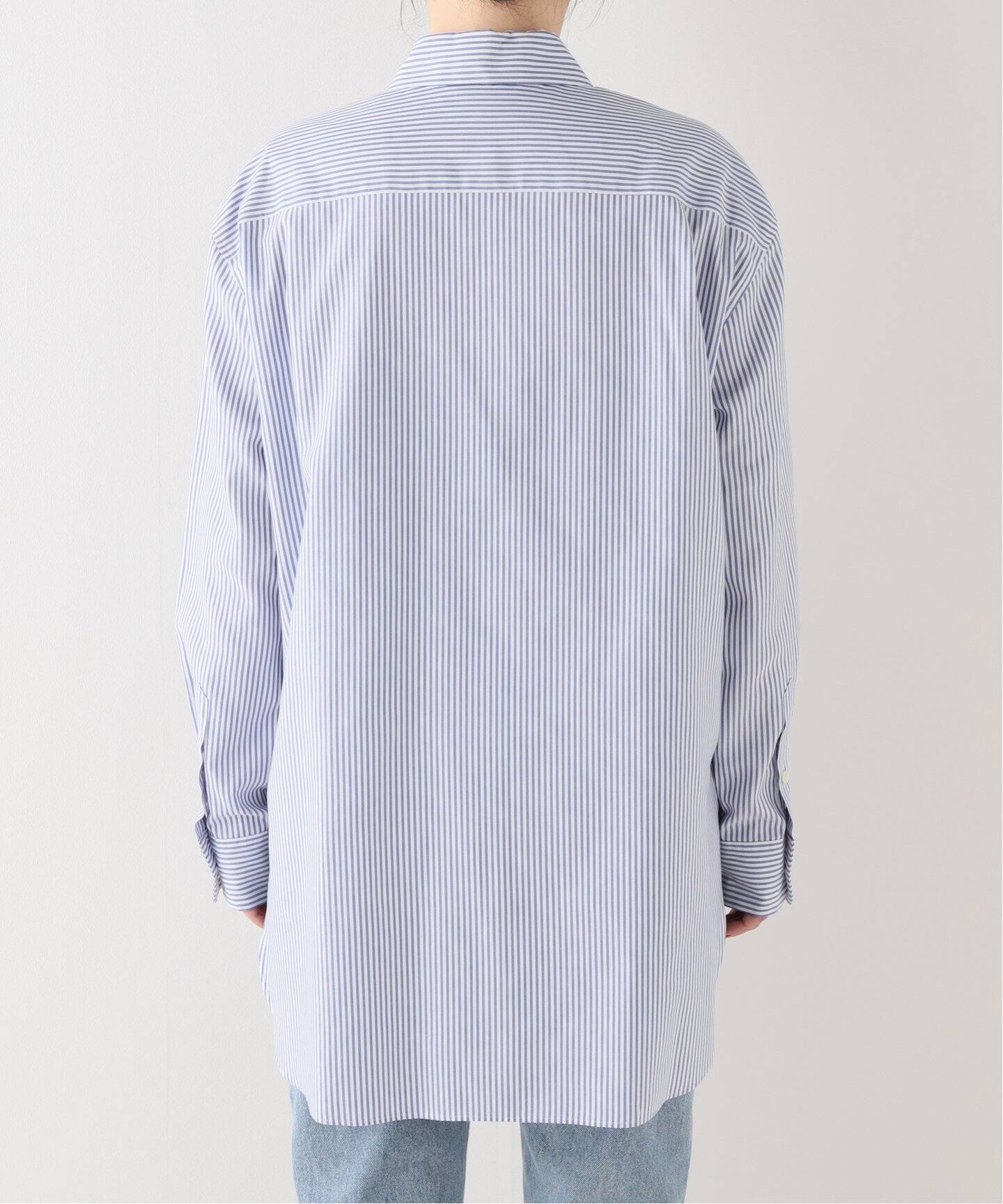 Minimal Flat Stripe Shirt（シャツ／ブラウス）｜L 