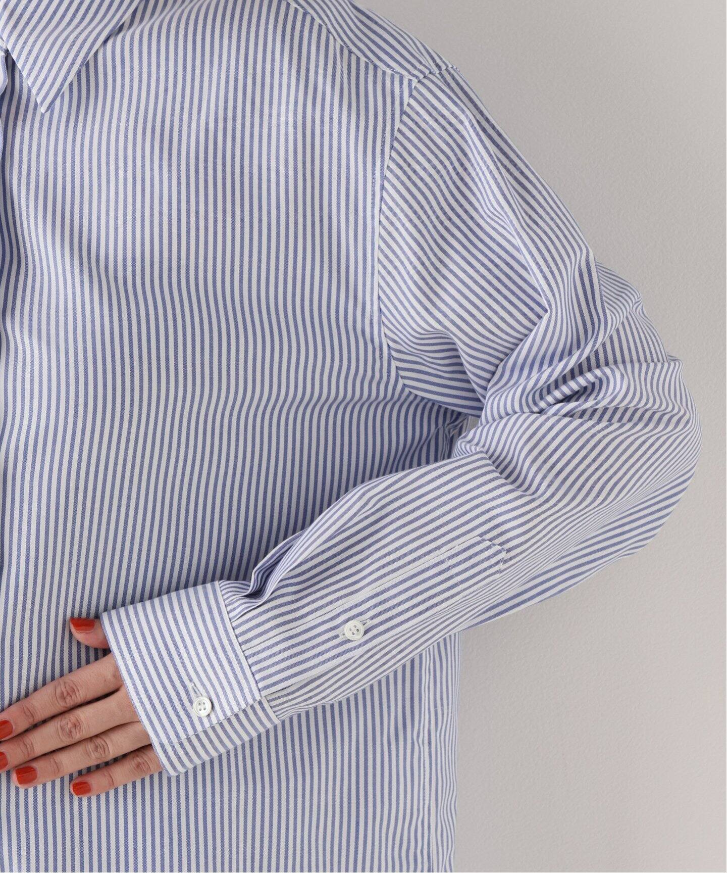 Minimal Flat Stripe Shirt（シャツ／ブラウス）｜L 