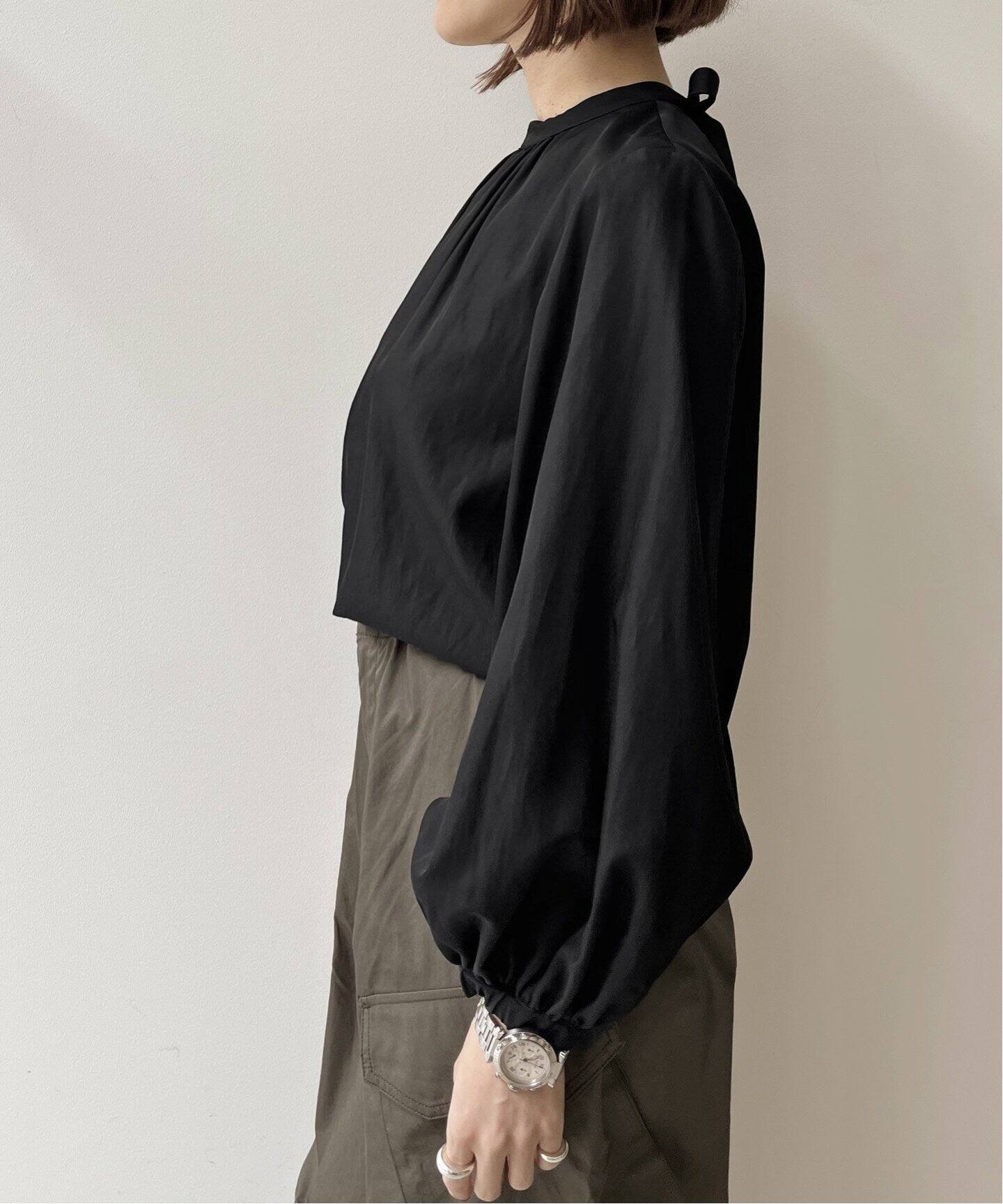 Crew neck Gather Blouse（シャツ／ブラウス）｜L