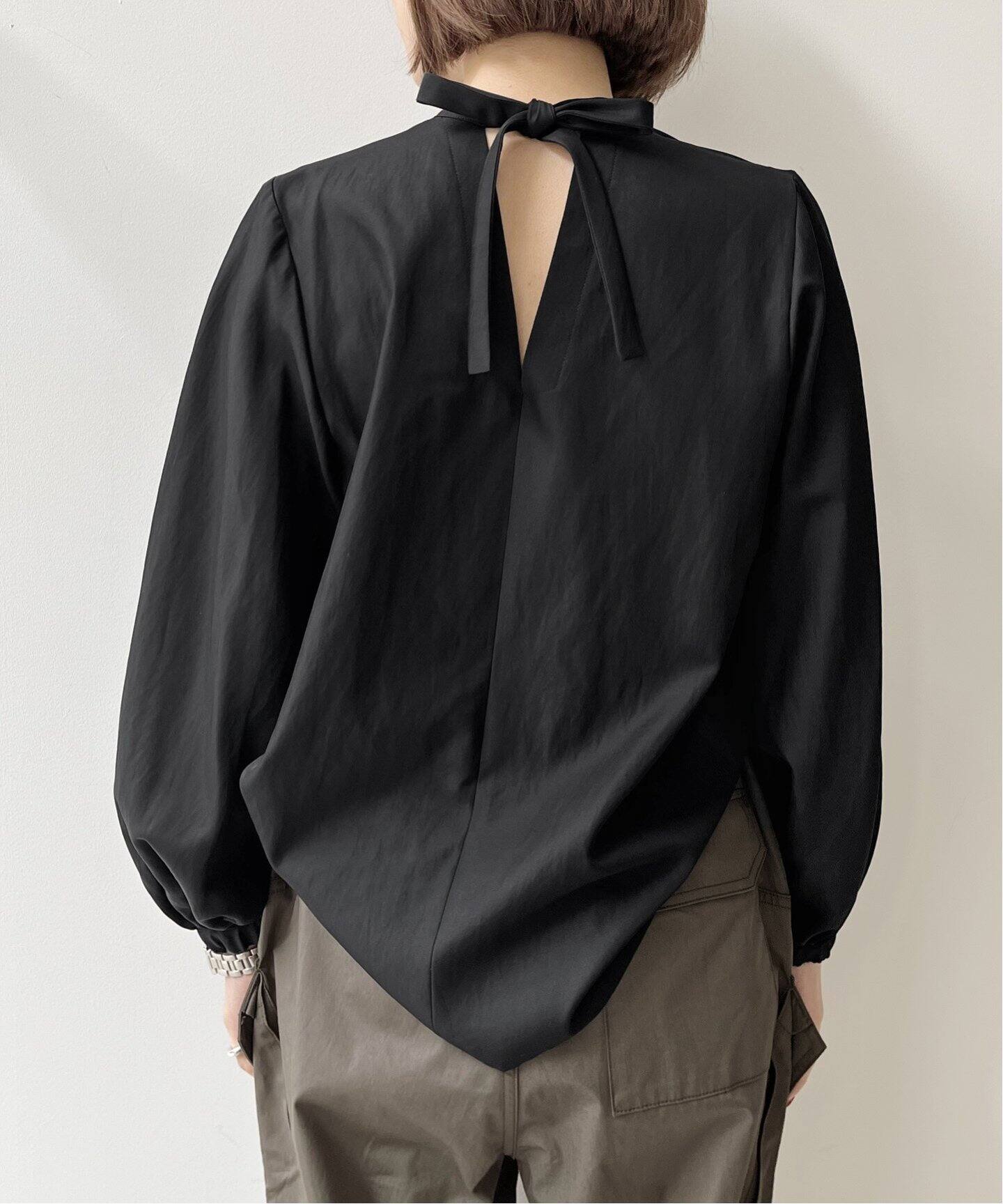 Crew neck Gather Blouse（シャツ／ブラウス）｜L