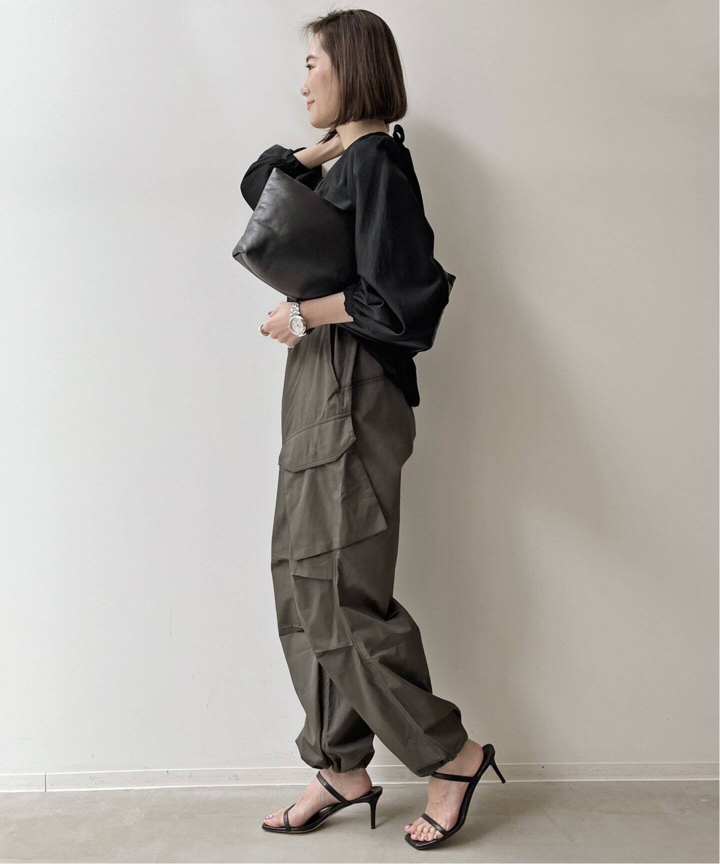 Crew neck Gather Blouse（シャツ／ブラウス）｜L
