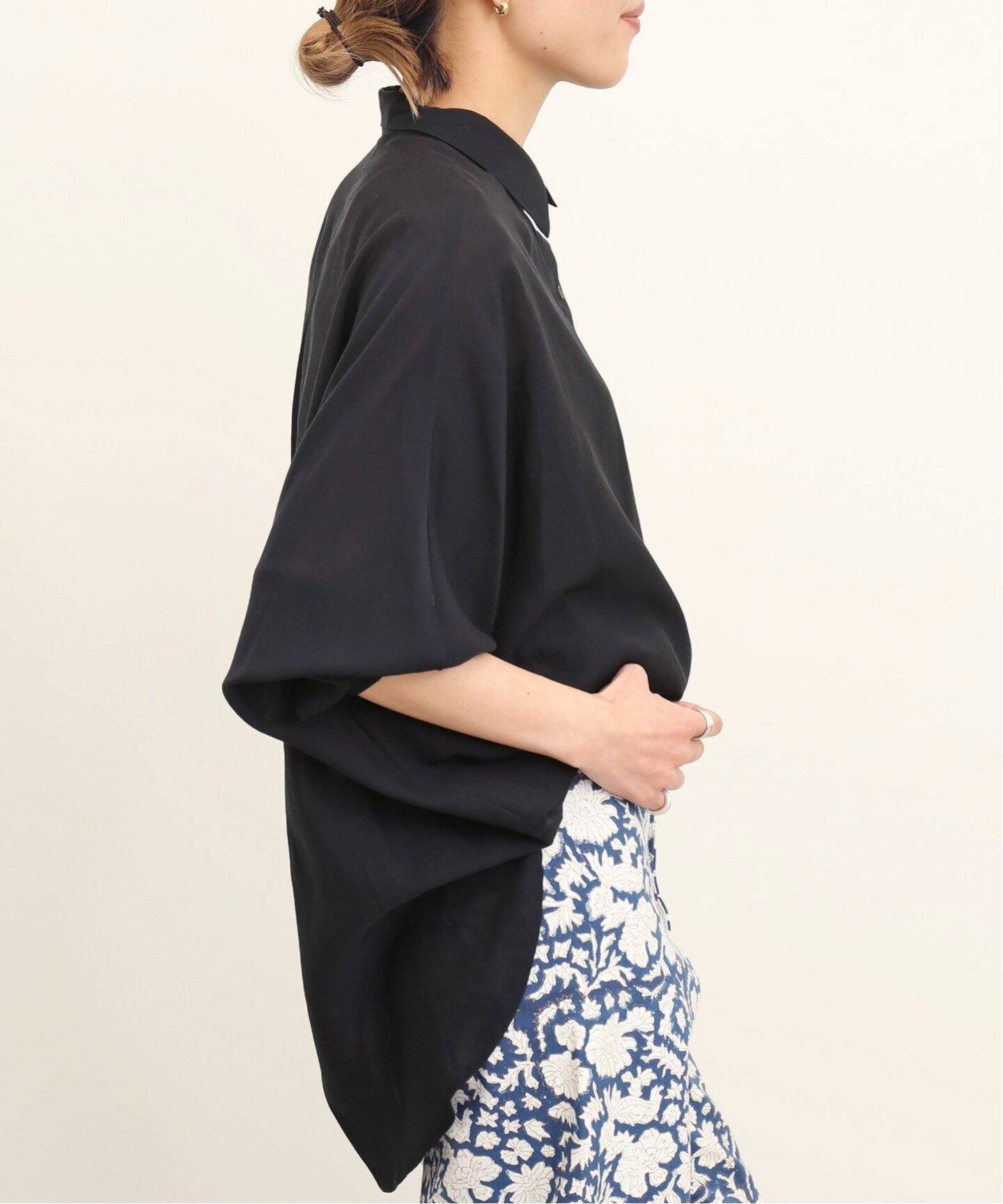 Dolman sleeve sheer Blouse（シャツ／ブラウス）｜L