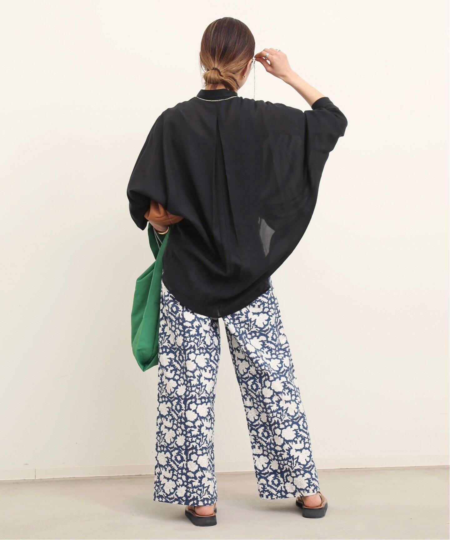 Dolman sleeve sheer Blouse（シャツ／ブラウス）｜L