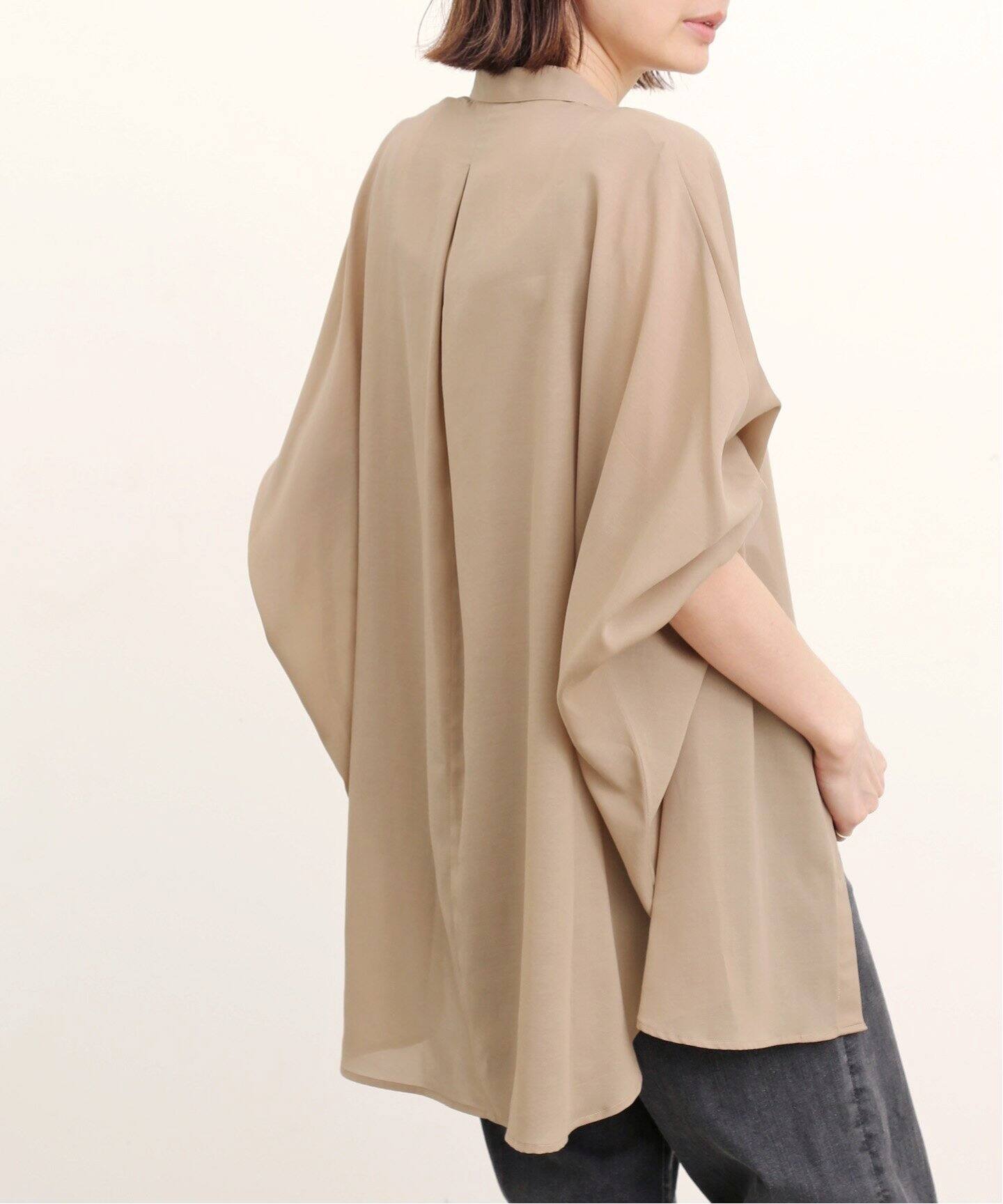 Dolman sleeve sheer Blouse（シャツ／ブラウス）｜L