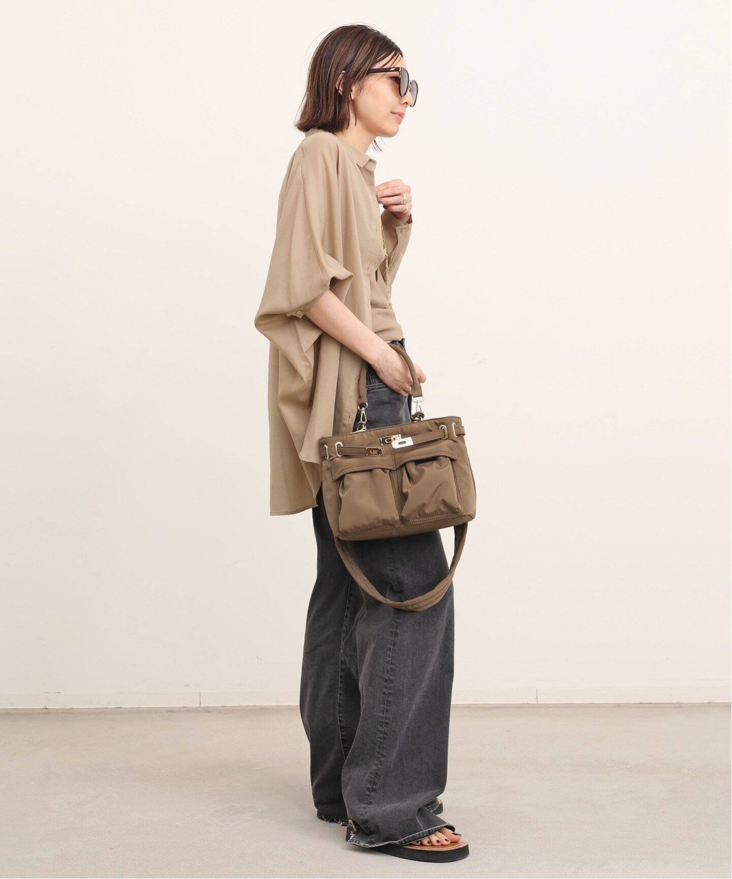 Dolman sleeve sheer Blouse（シャツ／ブラウス）｜L