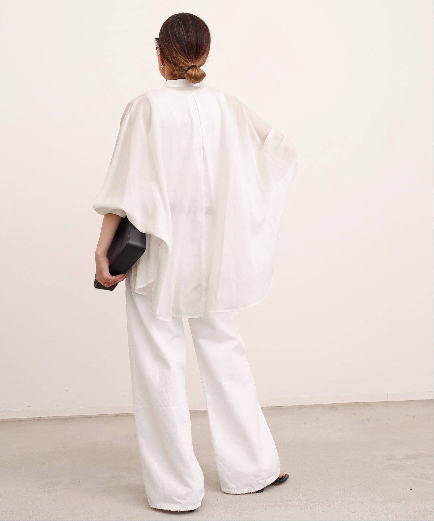 Dolman sleeve sheer Blouse（シャツ／ブラウス）｜L 